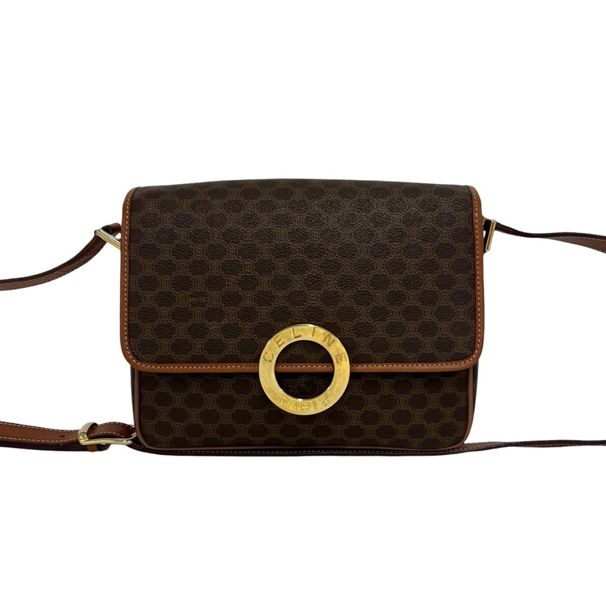 Celine Brown Leather Pvc Shoulder Bag (Pre-Owned)