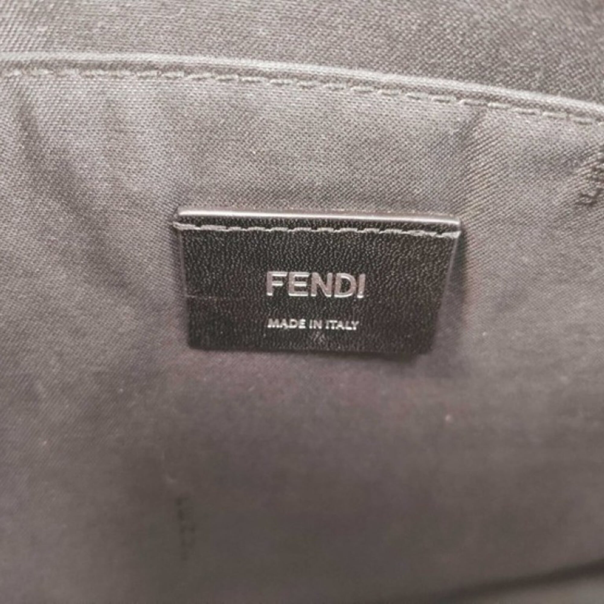 Fendi Black Yellow Leather Clutch Bag (Pre-Owned)
