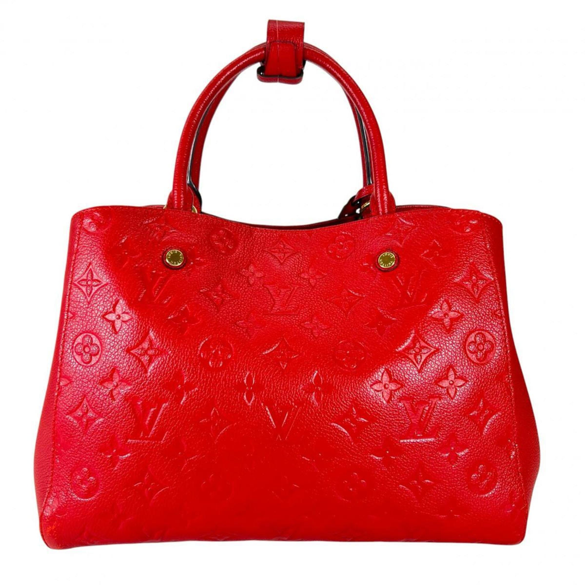 Louis Vuitton Red Color Monogram Empreinte Handbag (Pre-Owned)