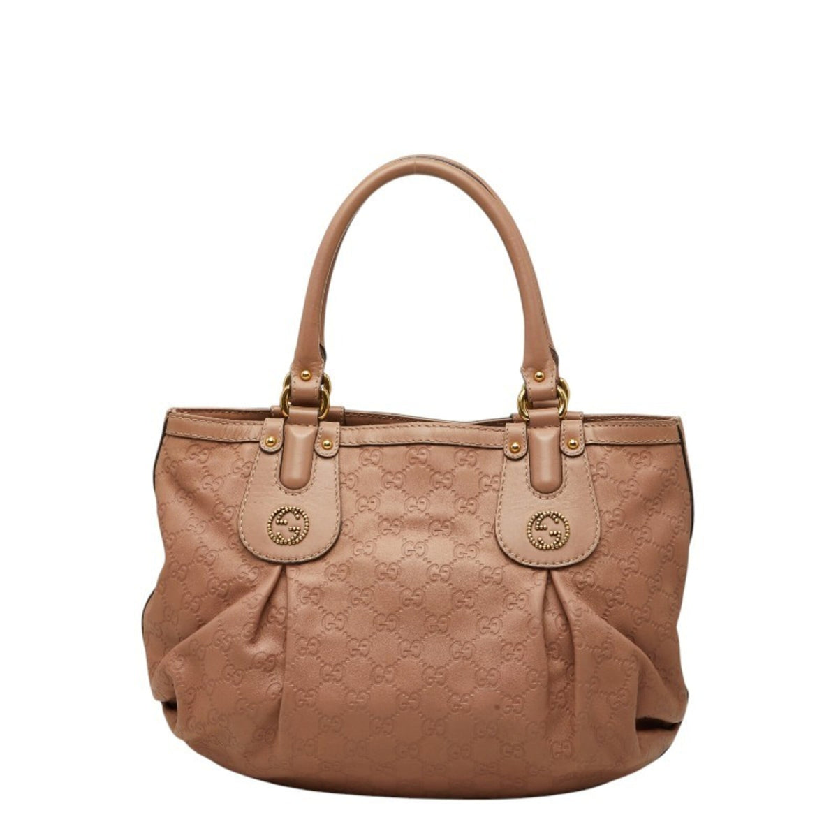 Gucci Pink Leather Handbag Tote Bag (Pre-Owned)