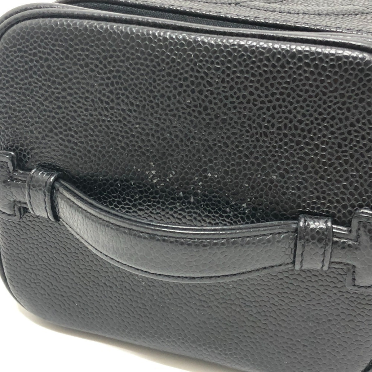 Chanel Black Grained Calfskin Handbag Vanity Bag (Pre-Owned)