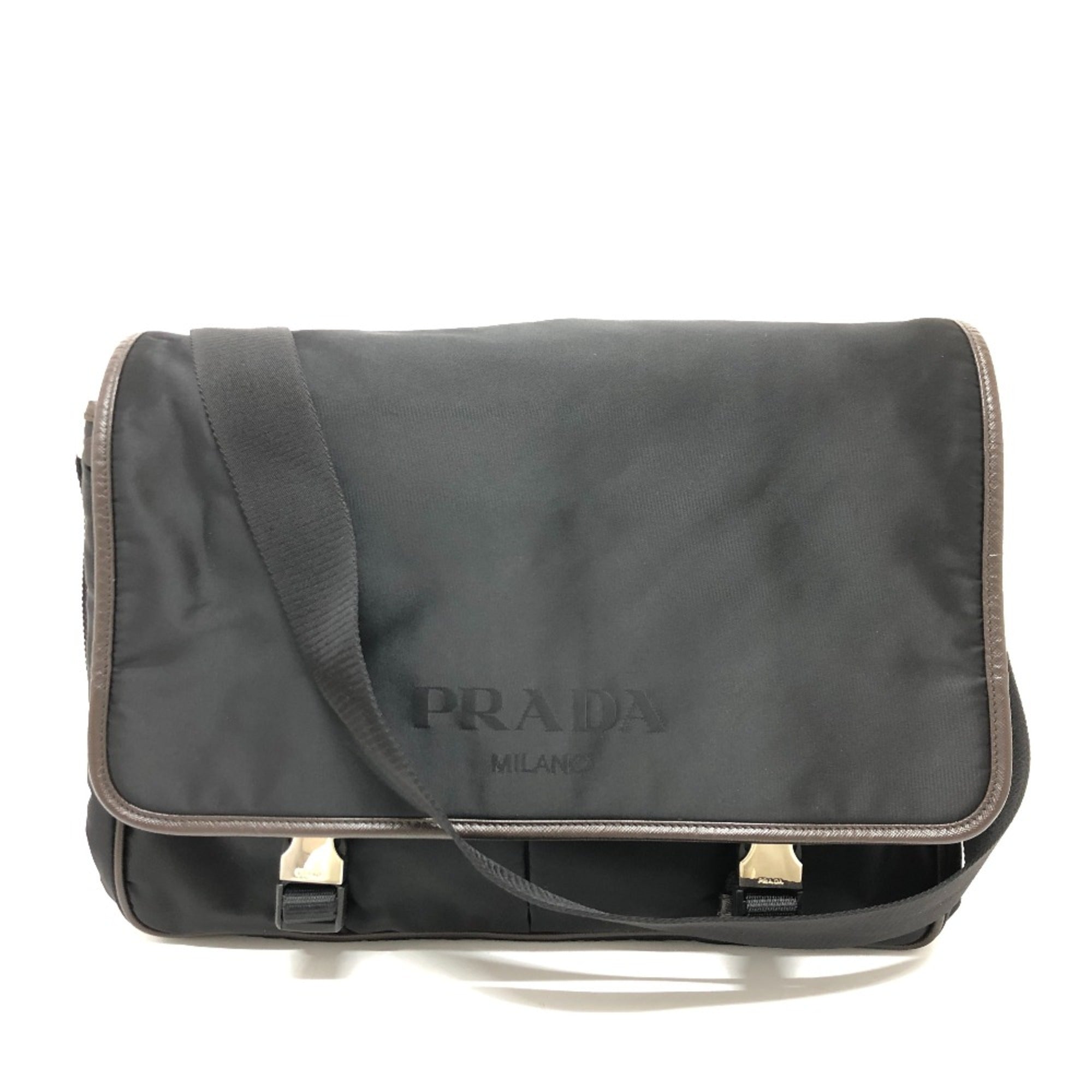 Prada Black Cloth Shoulder Bag (Pre-Owned)
