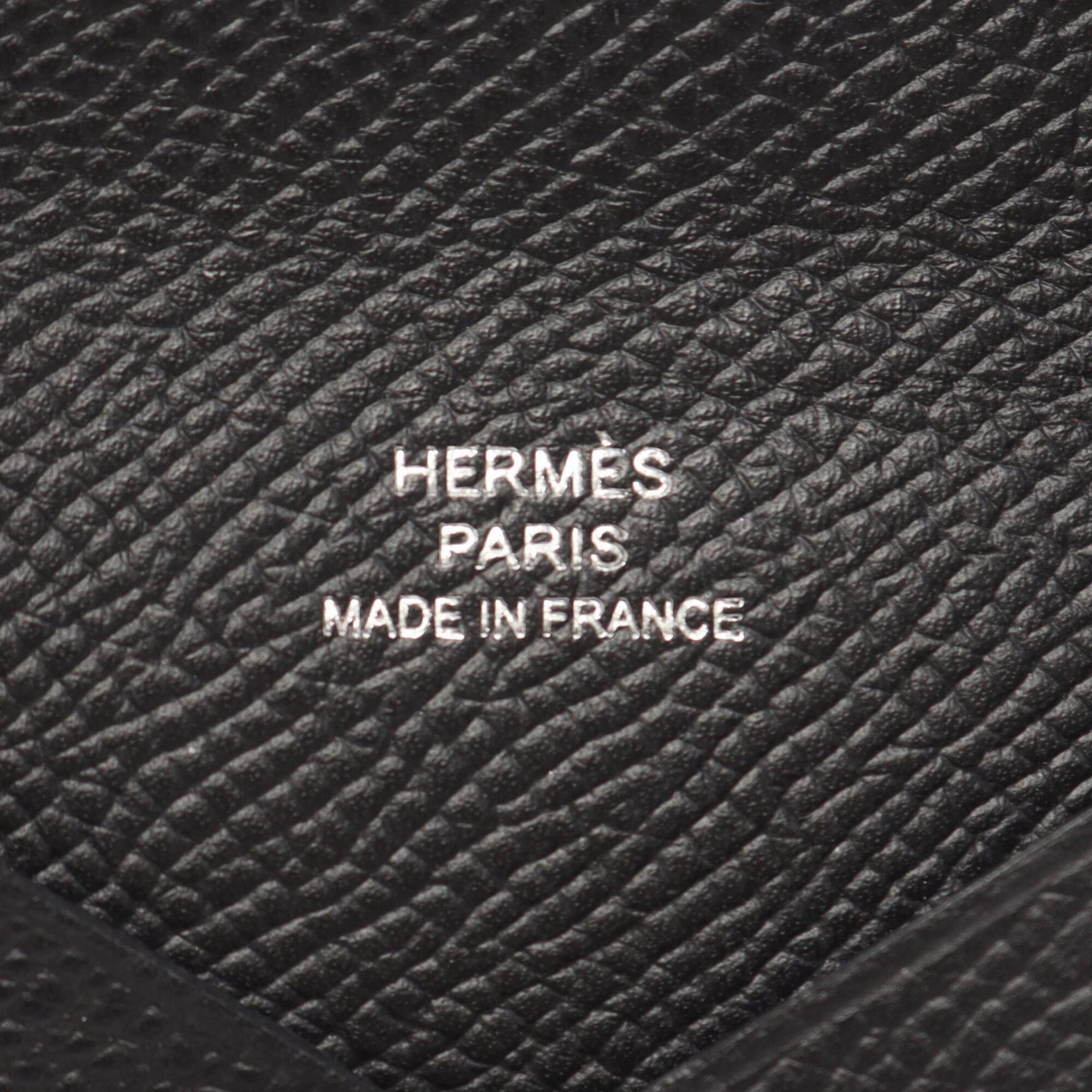 Hermes Black Epsom Leather Coin Purse/Coin Case (Pre-Owned)