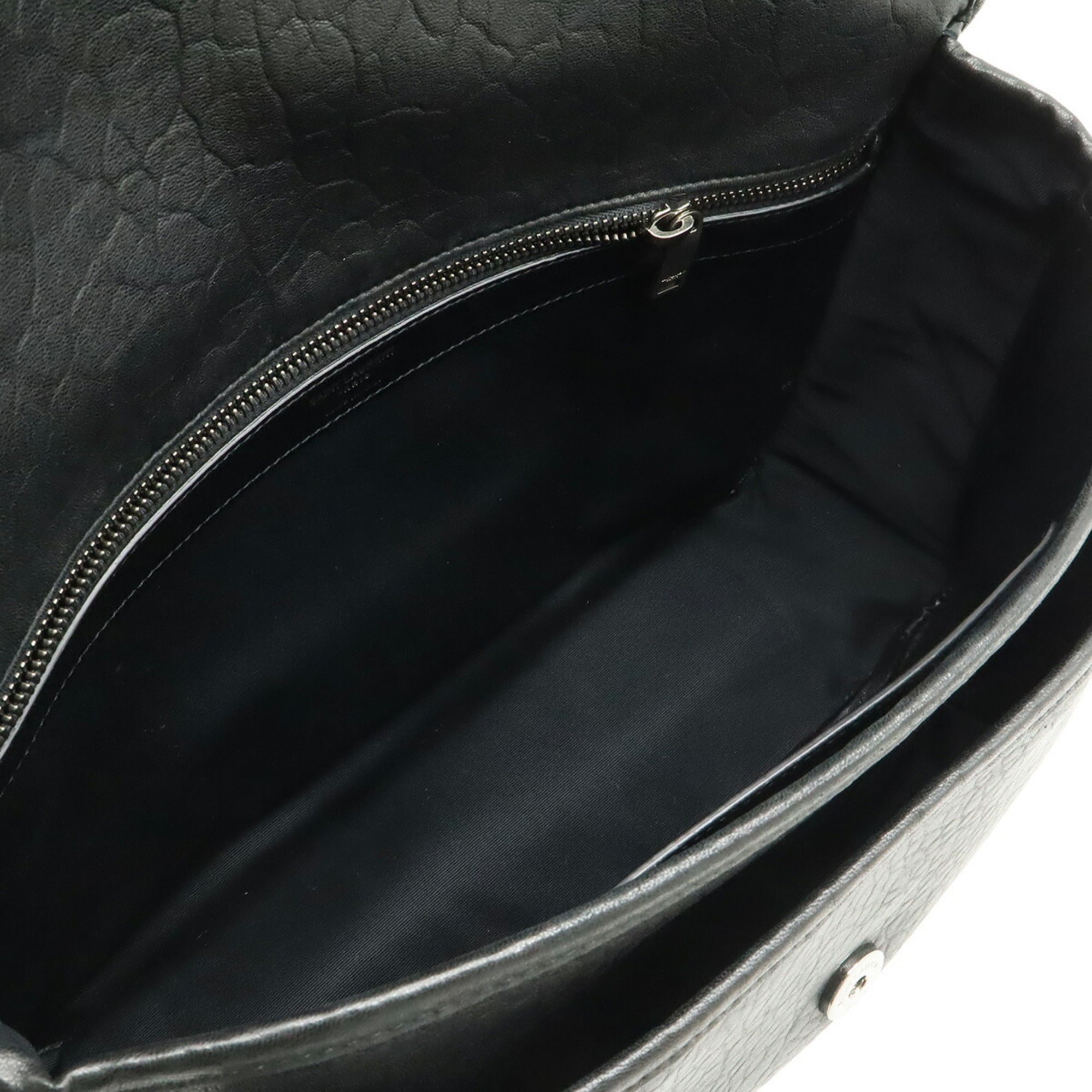 Yves Saint Laurent Black White Handbag Shoulder Bag (Pre-Owned)