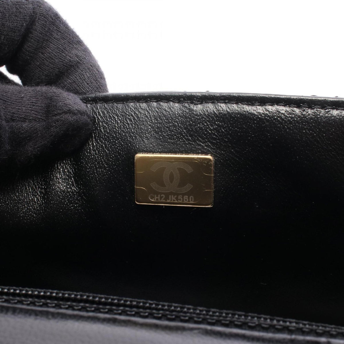 Chanel Black Leather Handbag Shoulder Bag (Pre-Owned)