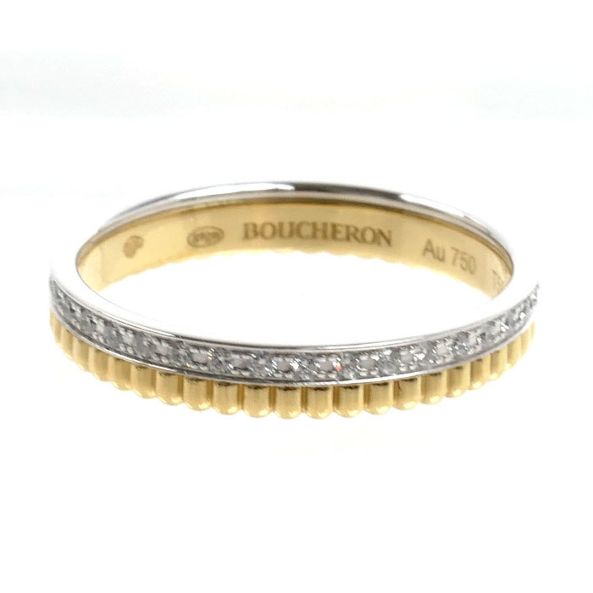 Boucheron Yellow Gold (18K) White Gold (18K) Band Ring (Pre-Owned)