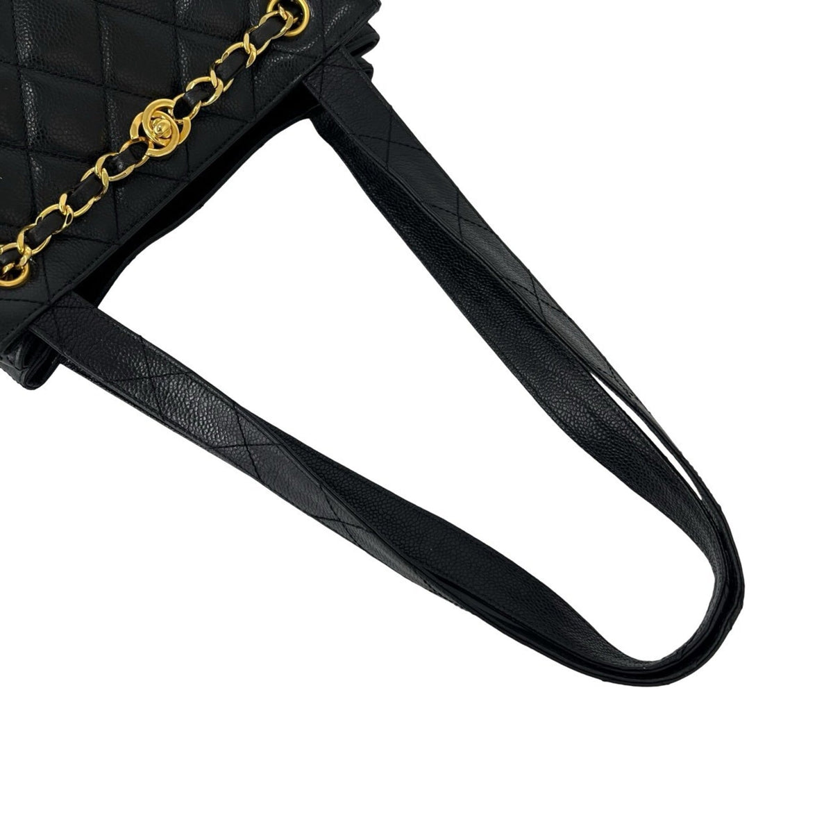 Chanel Black Grained Calfskin Shoulder Bag (Pre-Owned)