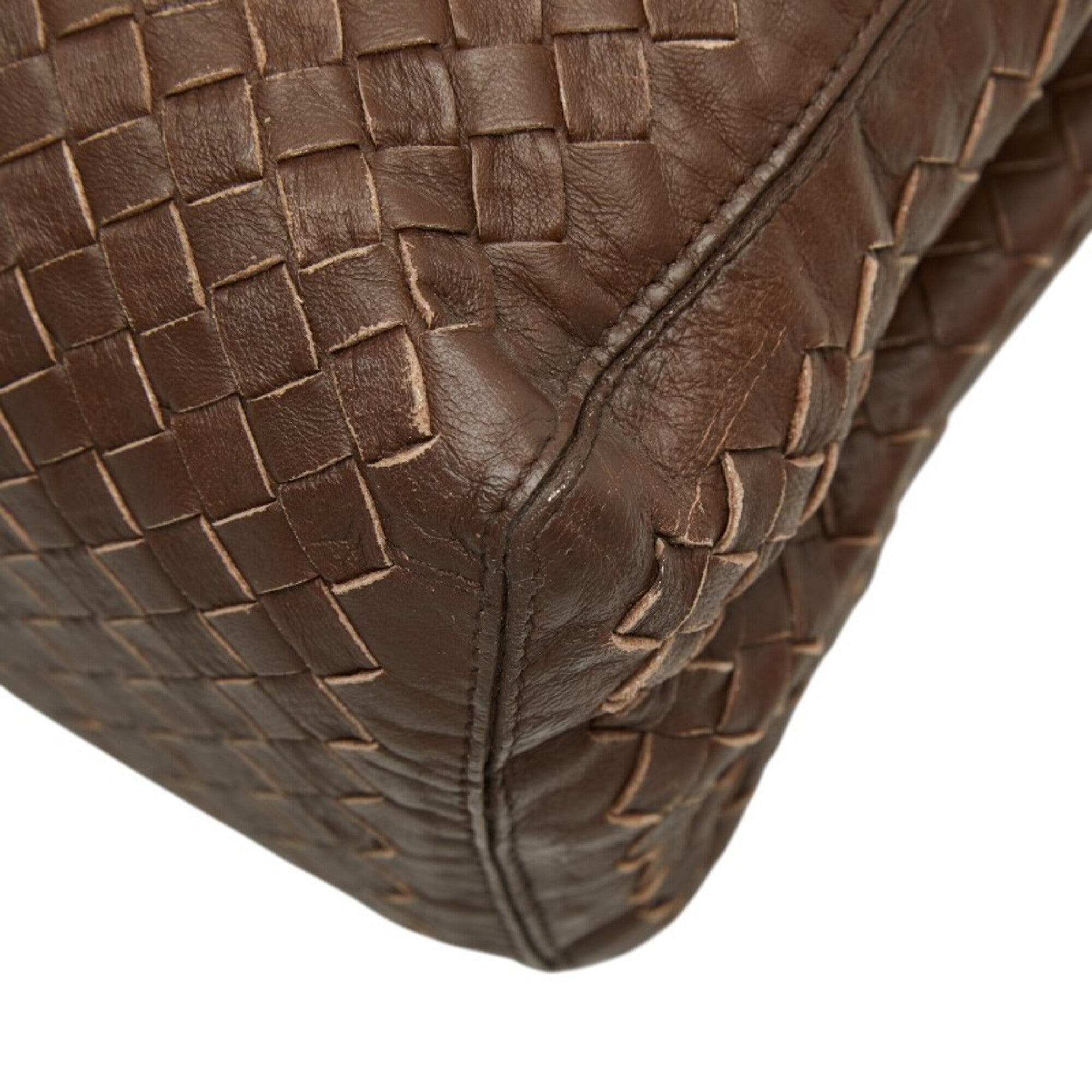 Bottega Veneta Brown Leather Shoulder Bag Tote Bag (Pre-Owned)