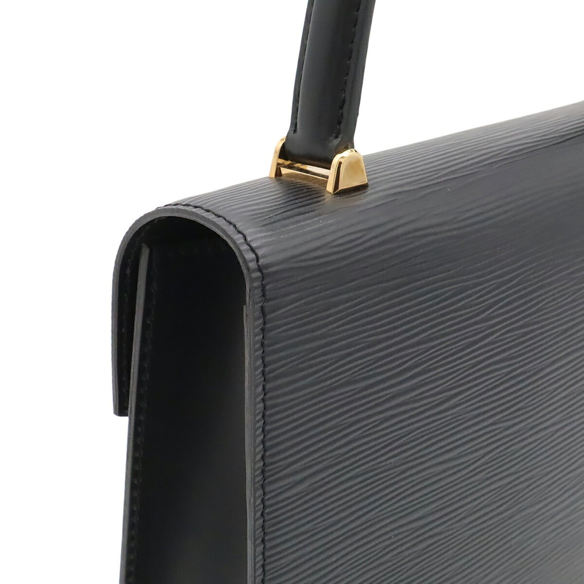 Louis Vuitton Epi Black Noir Epi Leather Handbag (Pre-Owned)