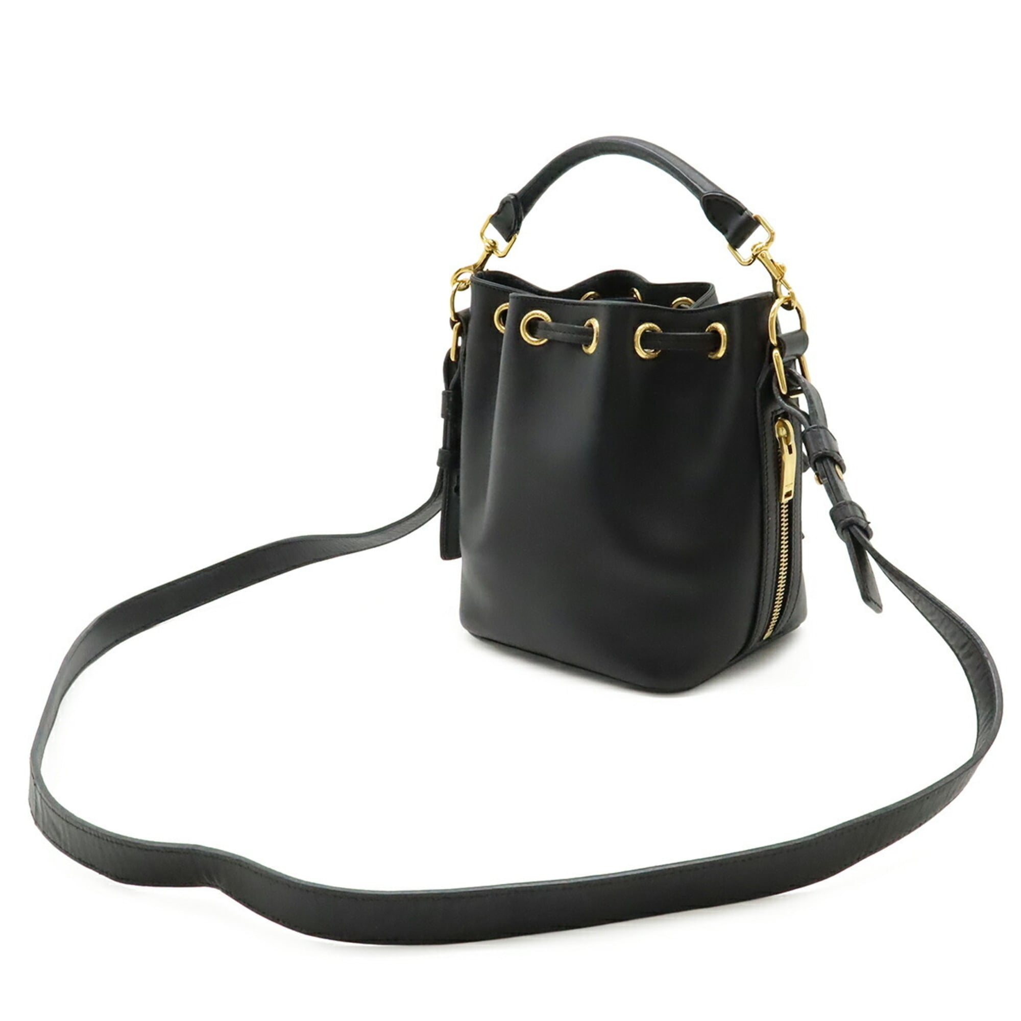 Yves Saint Laurent Black Leather Baguette Bag Handbag Shoulder Bag (Pre-Owned)
