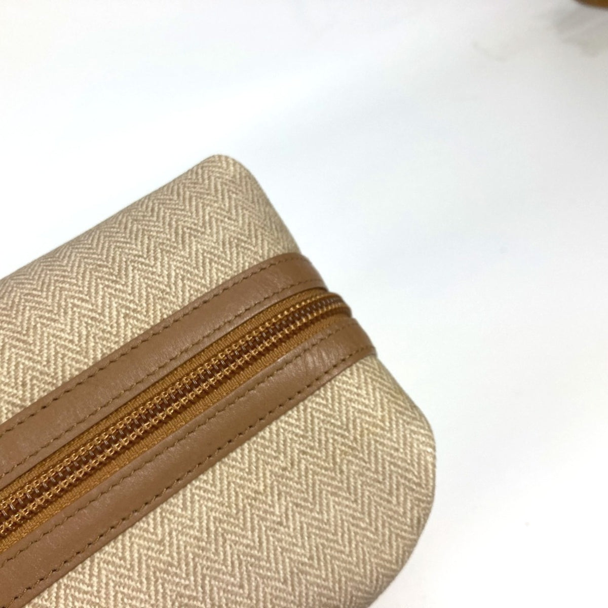 Bvlgari Beige Leather Pvc Pouch (Pre-Owned)