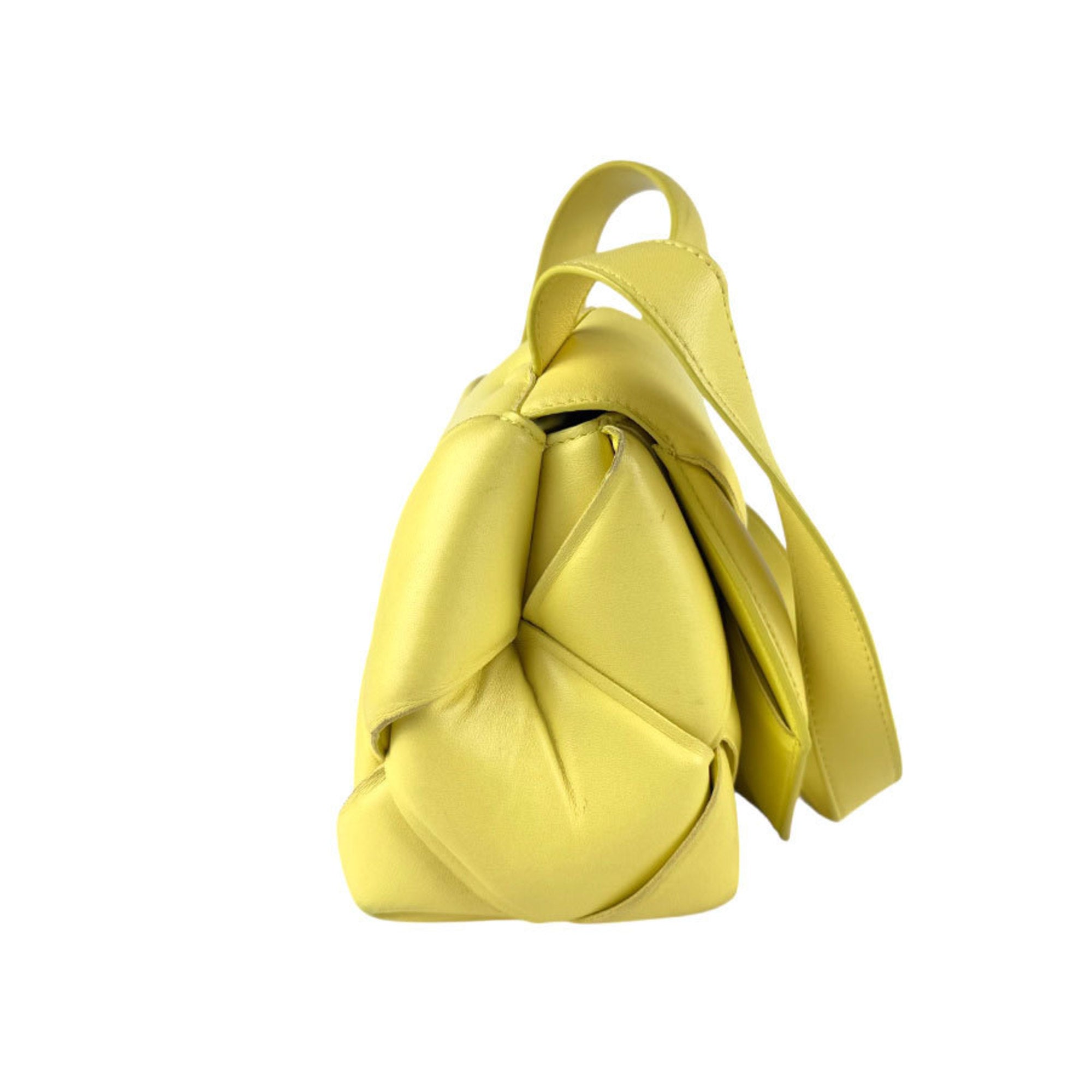Bottega Veneta Yellow Leather Shoulder Bag (Pre-Owned)