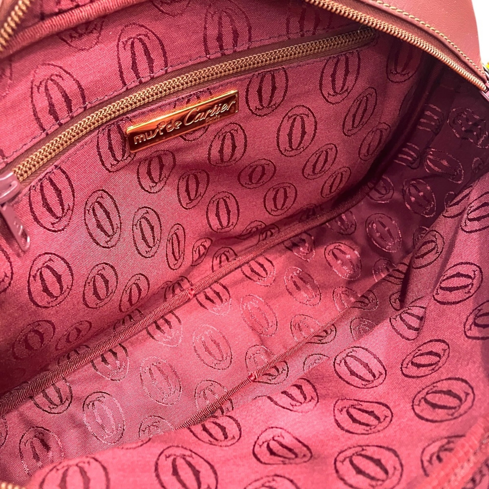 Cartier Must Leather Shoulder Bag (Pre-Owned)