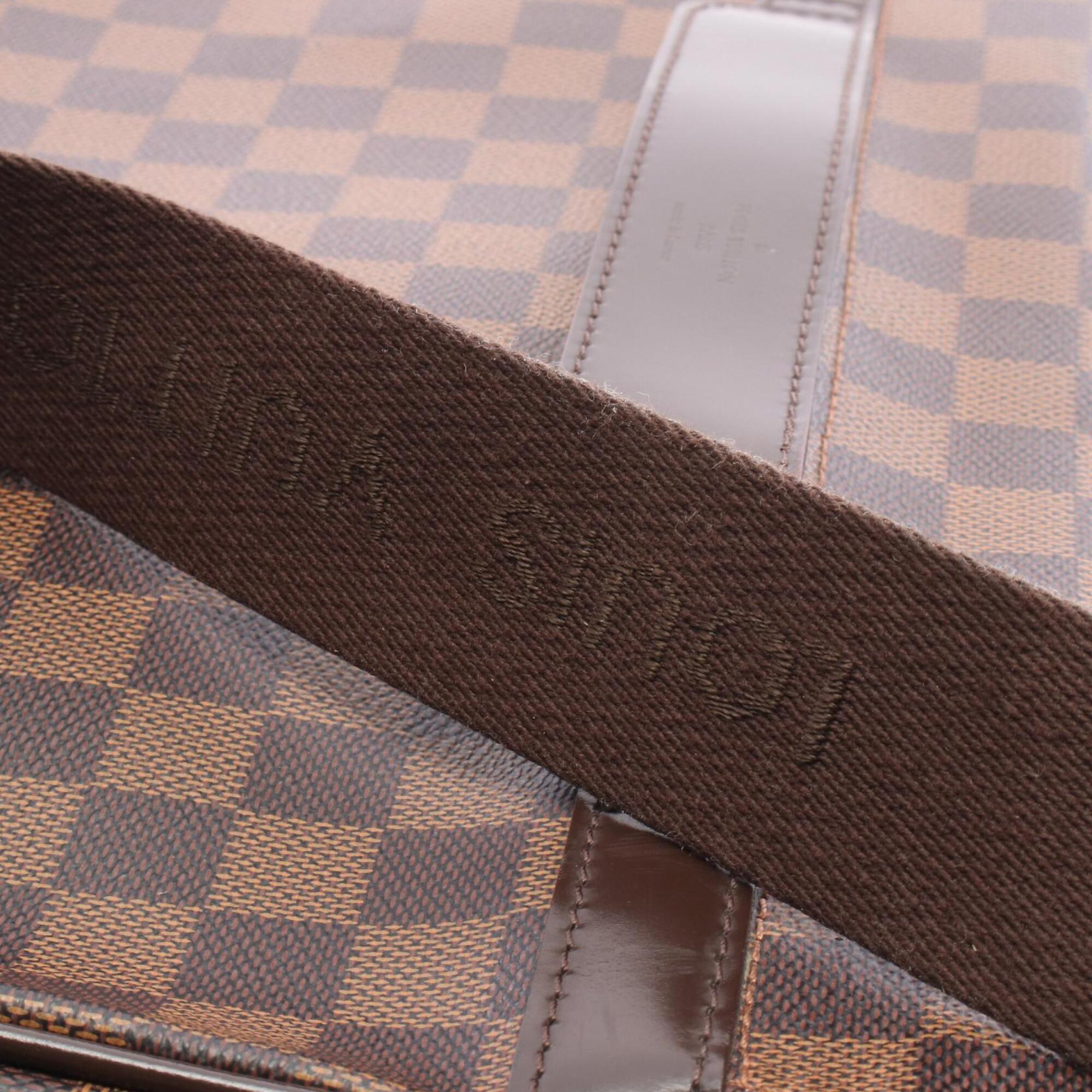 Louis Vuitton Brown Coated Canvas Leather Handbag Shoulder Bag (Pre-Owned)