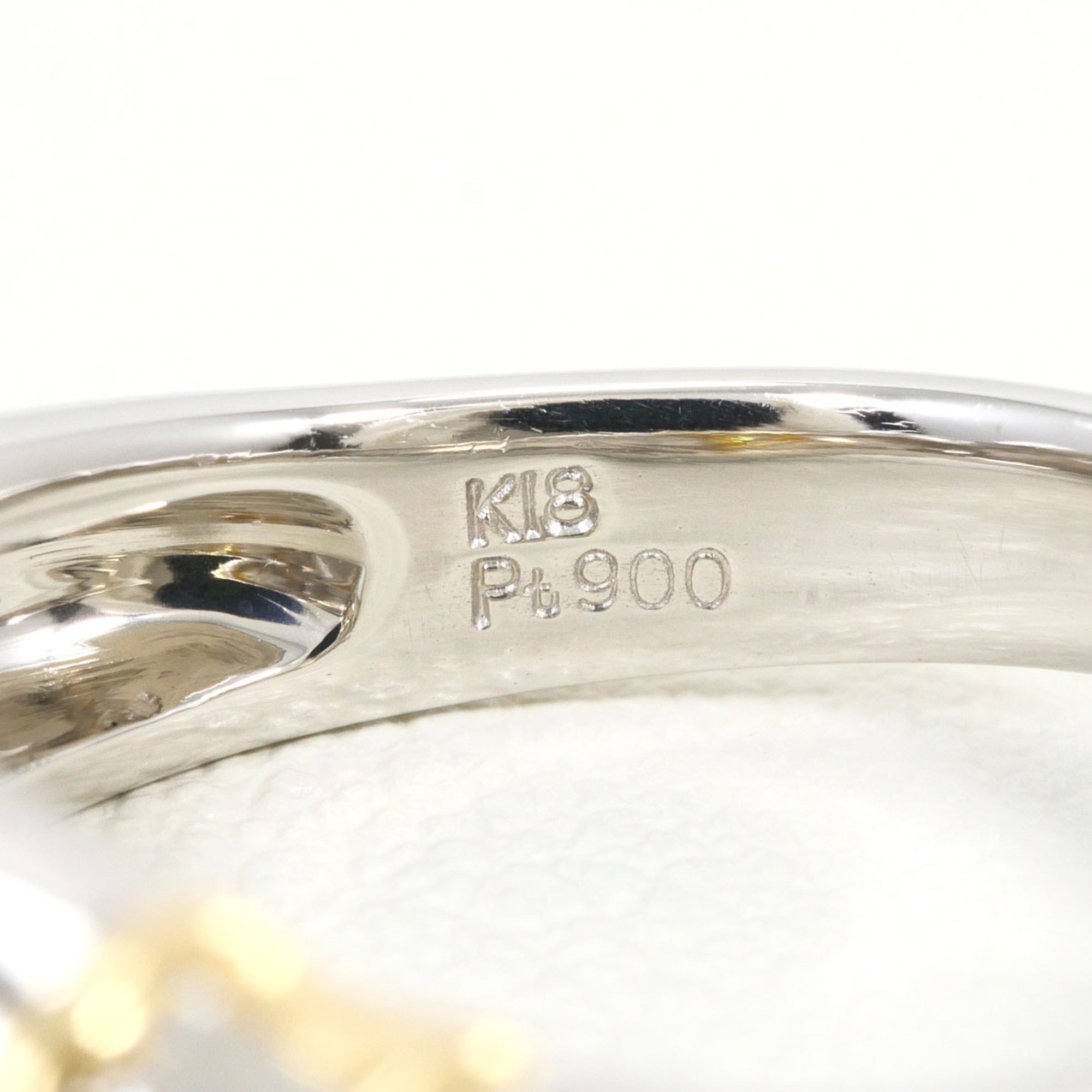 Unbranded Platinum Yellow Gold Yellow Gold (18K) Platinum 900 Band Ring (Pre-Owned)
