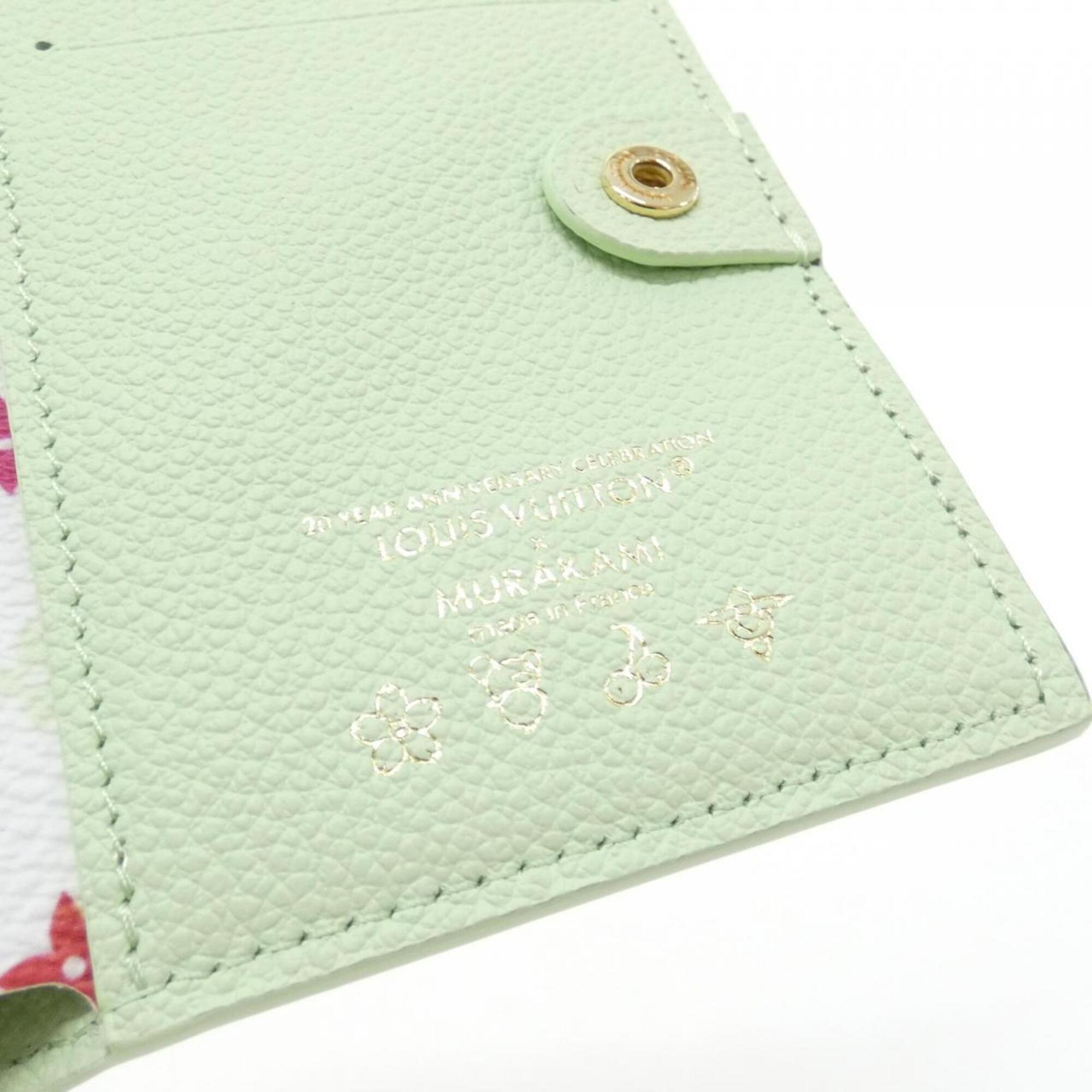 Louis Vuitton Green Green Tea Leather Wallet (Bi-Fold) (Pre-Owned)