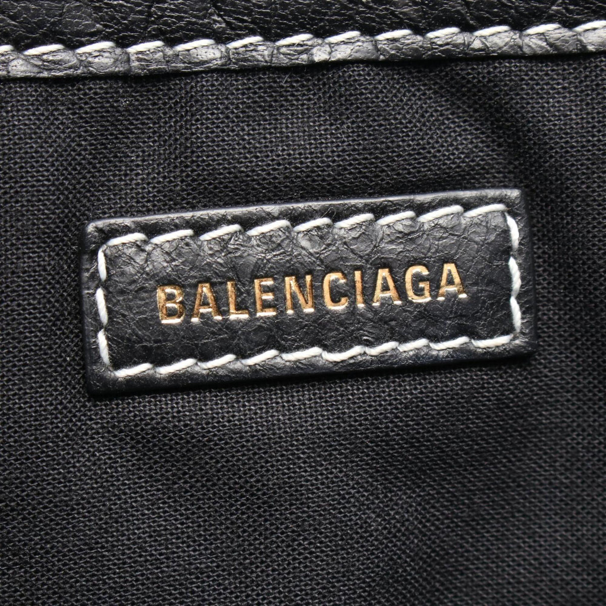 Balenciaga Black Blue White Leather Clutch Bag Handbag (Pre-Owned)