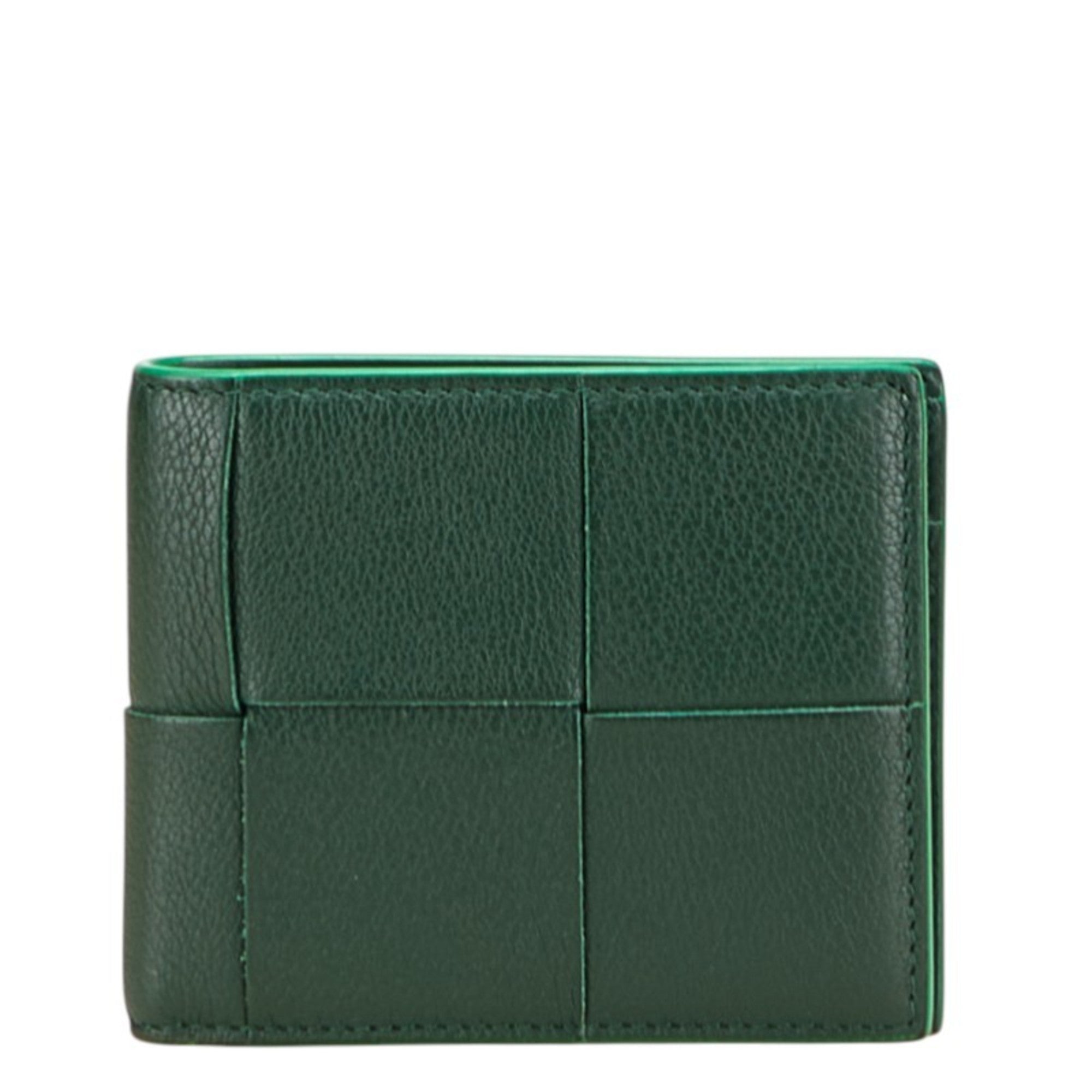 Bottega Veneta Emerald Green Leather Wallet (Bi-Fold) (Pre-Owned)