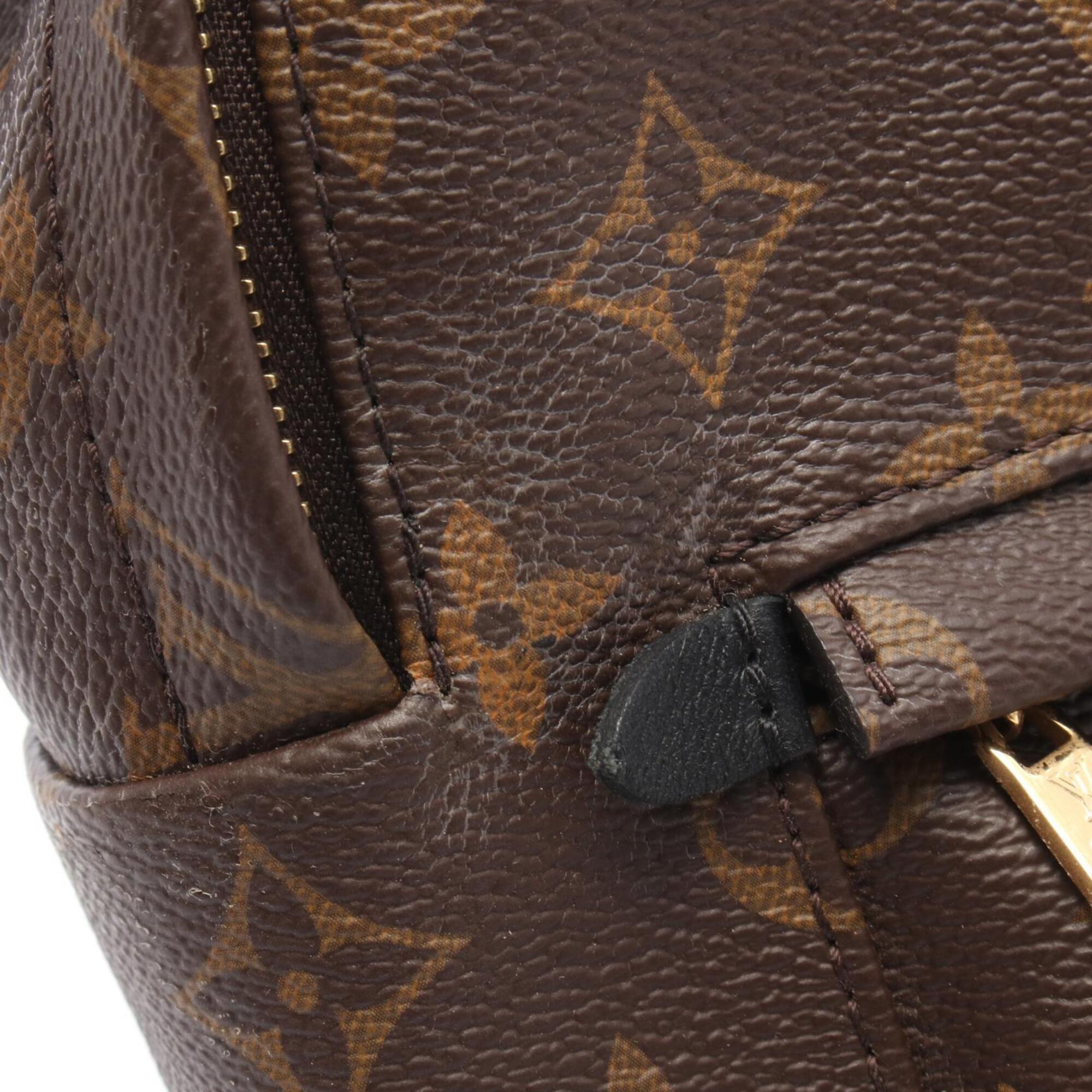 Louis Vuitton Black Brown Monogram Monogram Leather Backpack (Pre-Owned)