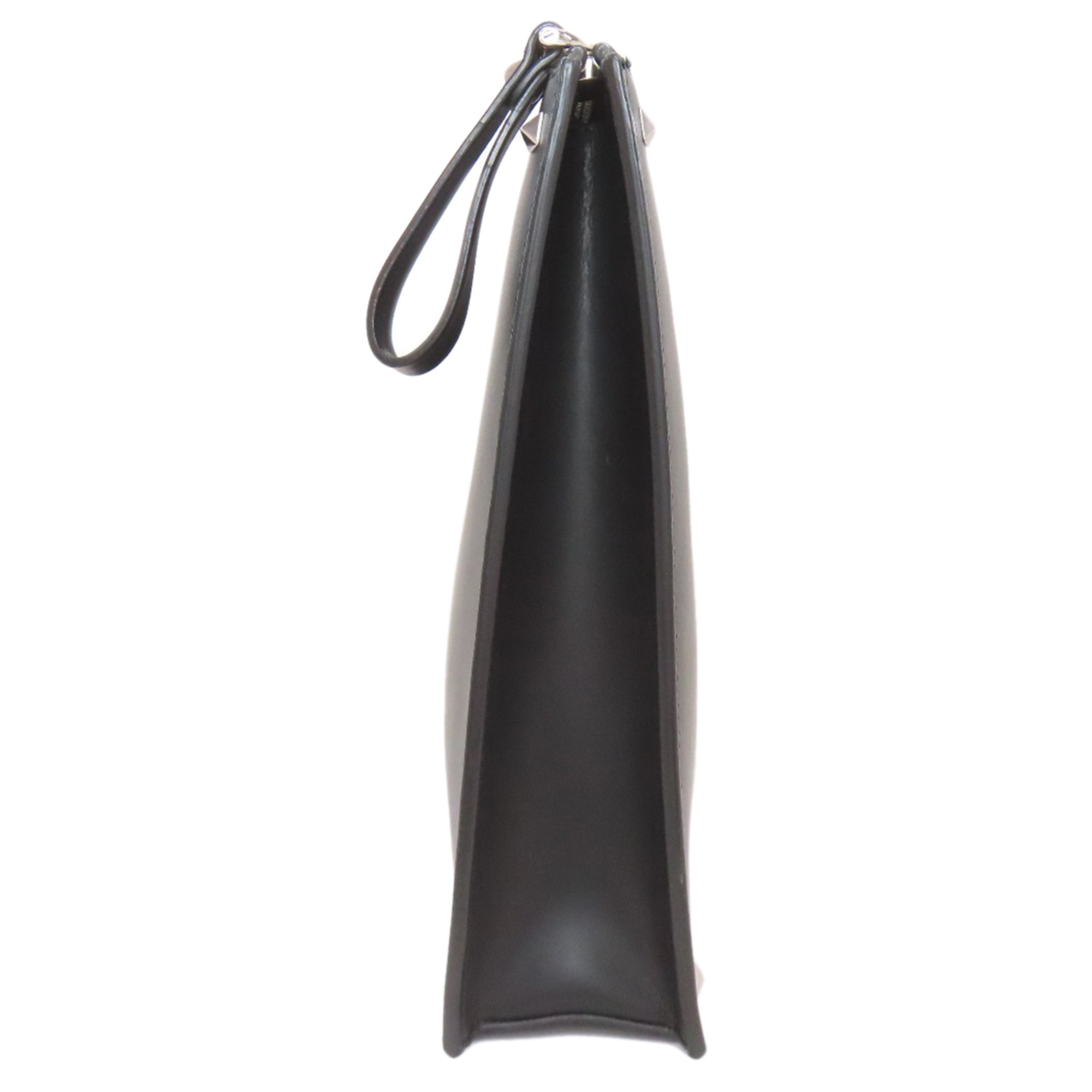 Valentino Black Leather Clutch Bag (Pre-Owned)