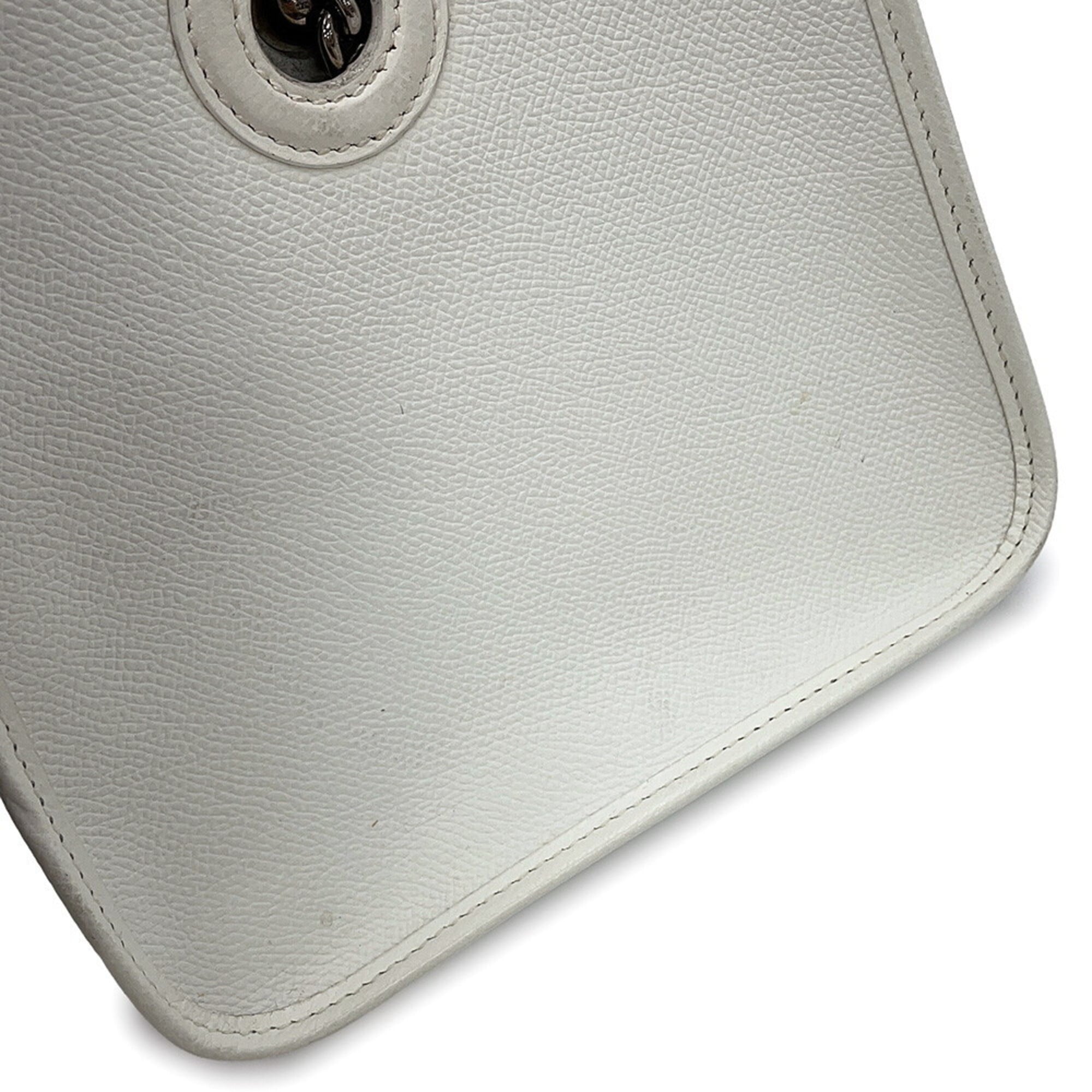 Hermes Vespa White Epsom Leather Handbag Shoulder Bag (Pre-Owned)