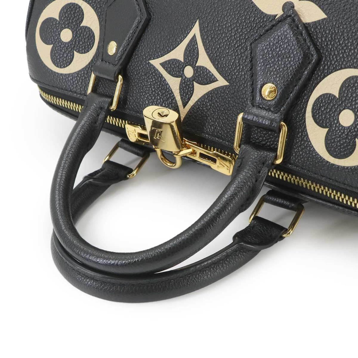 Louis Vuitton Beige Bicolor Black Monogram Monogram Empreinte Handbag (Pre-Owned)