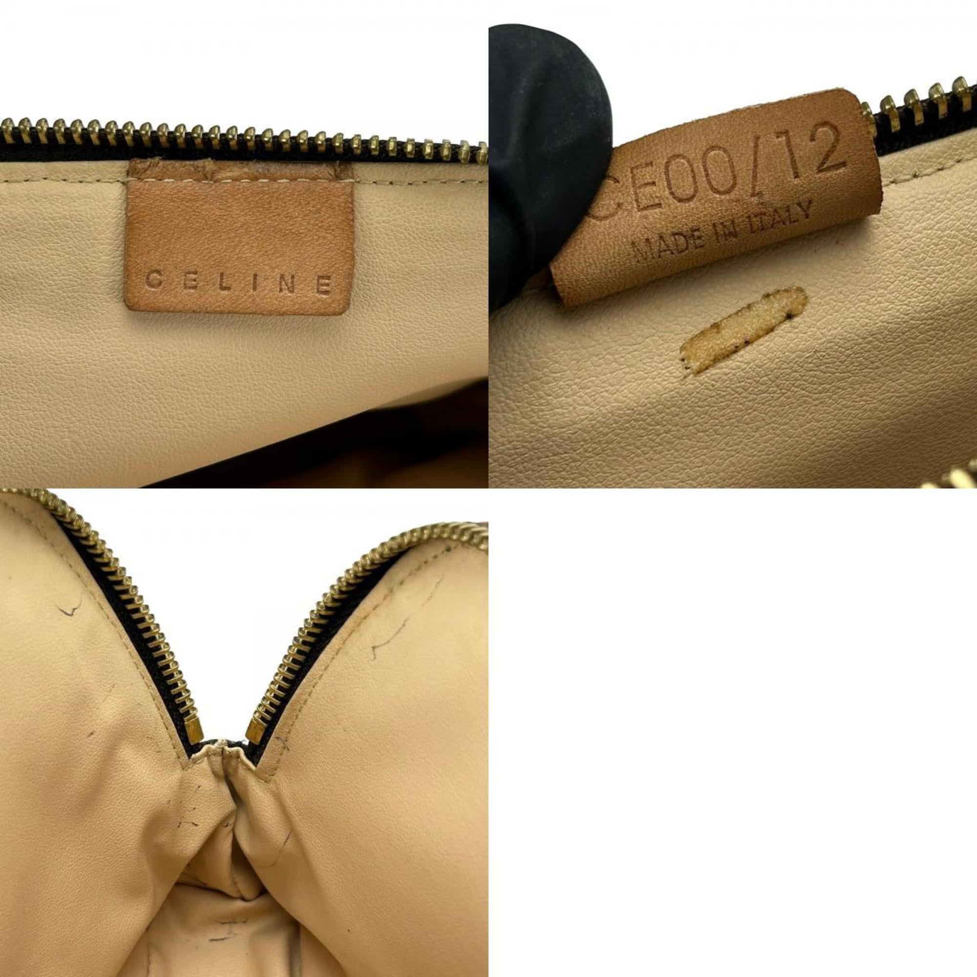 Celine Macadam Brown Pvc Leather Pouch (Pre-Owned)