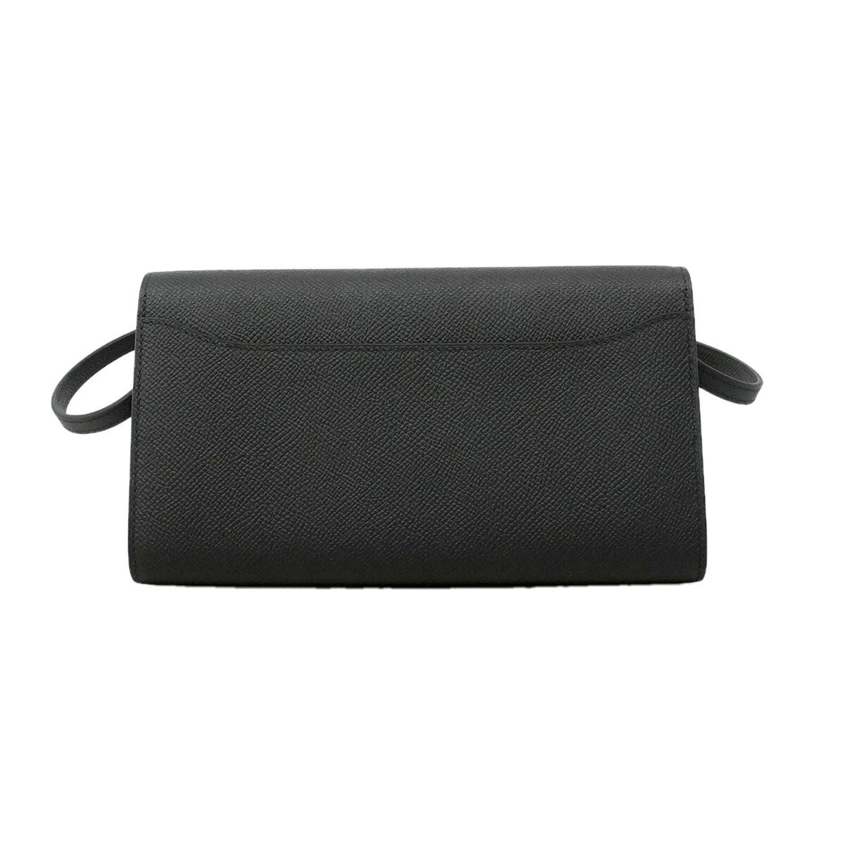Hermes Black Leather Chain/Shoulder Wallet (Pre-Owned)