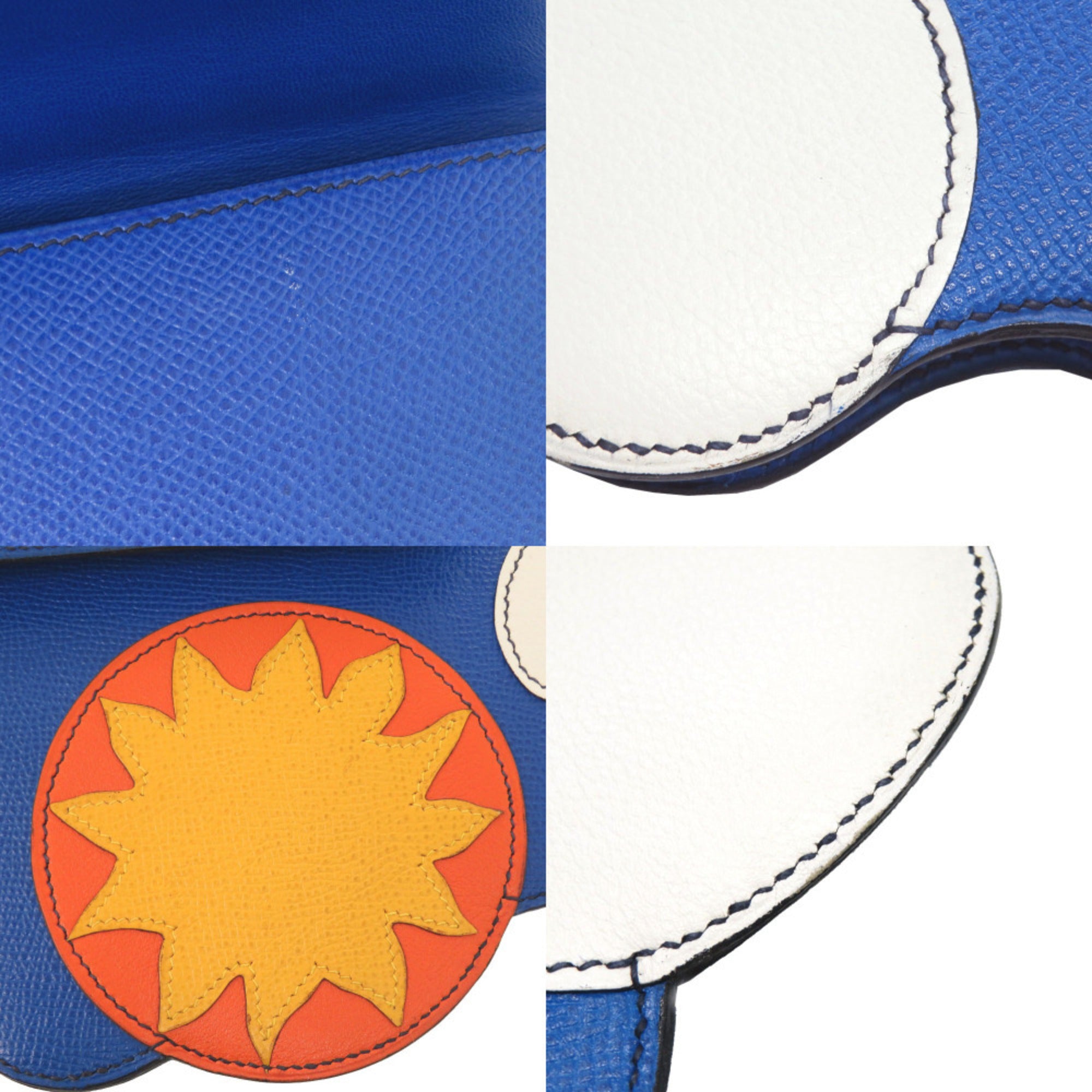 Hermes Blue Courchevel Leather Handbag (Pre-Owned)