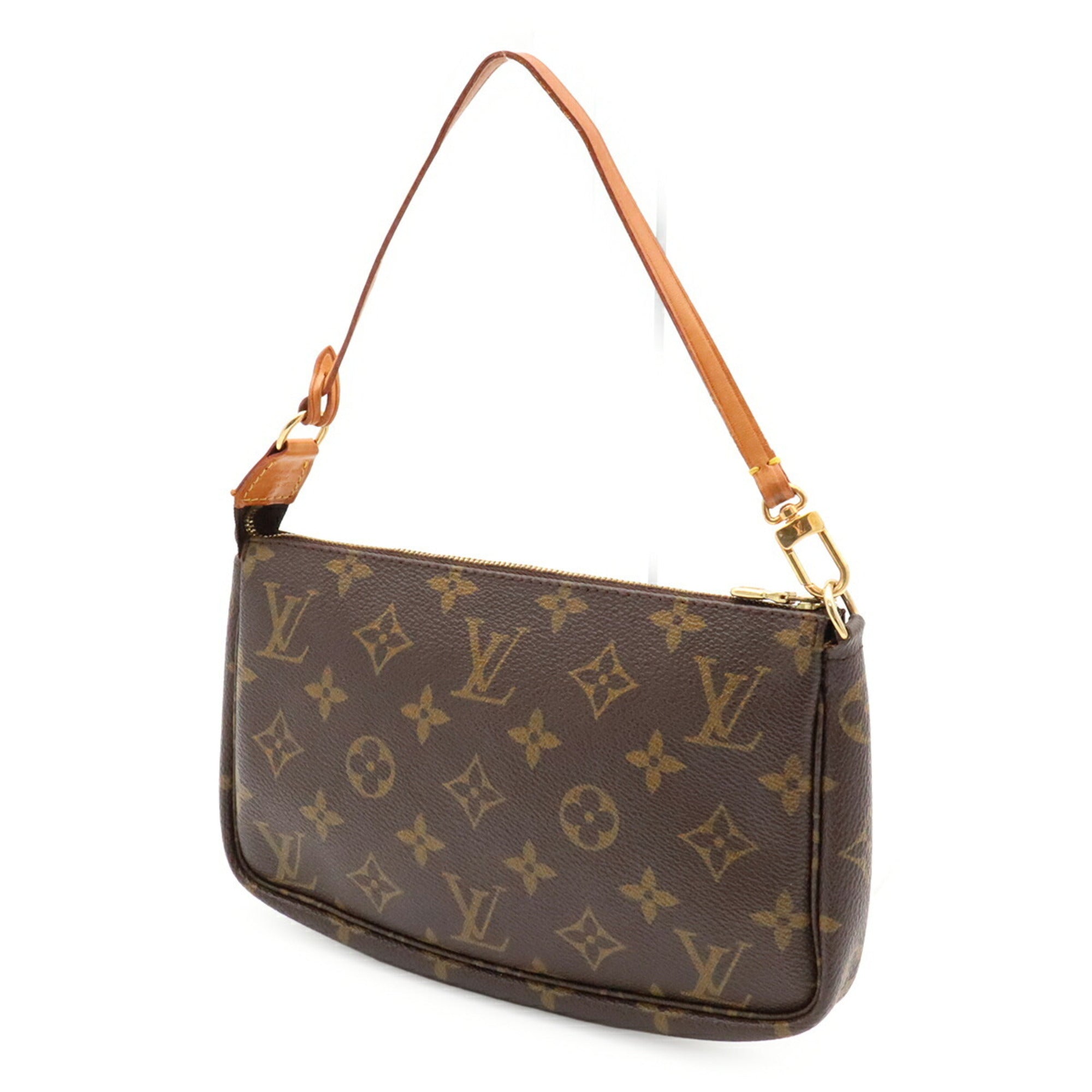 Louis Vuitton Brown Monogram Canvas Pvc Coated Canvas Handbag Pochette Pouch (Pre-Owned)