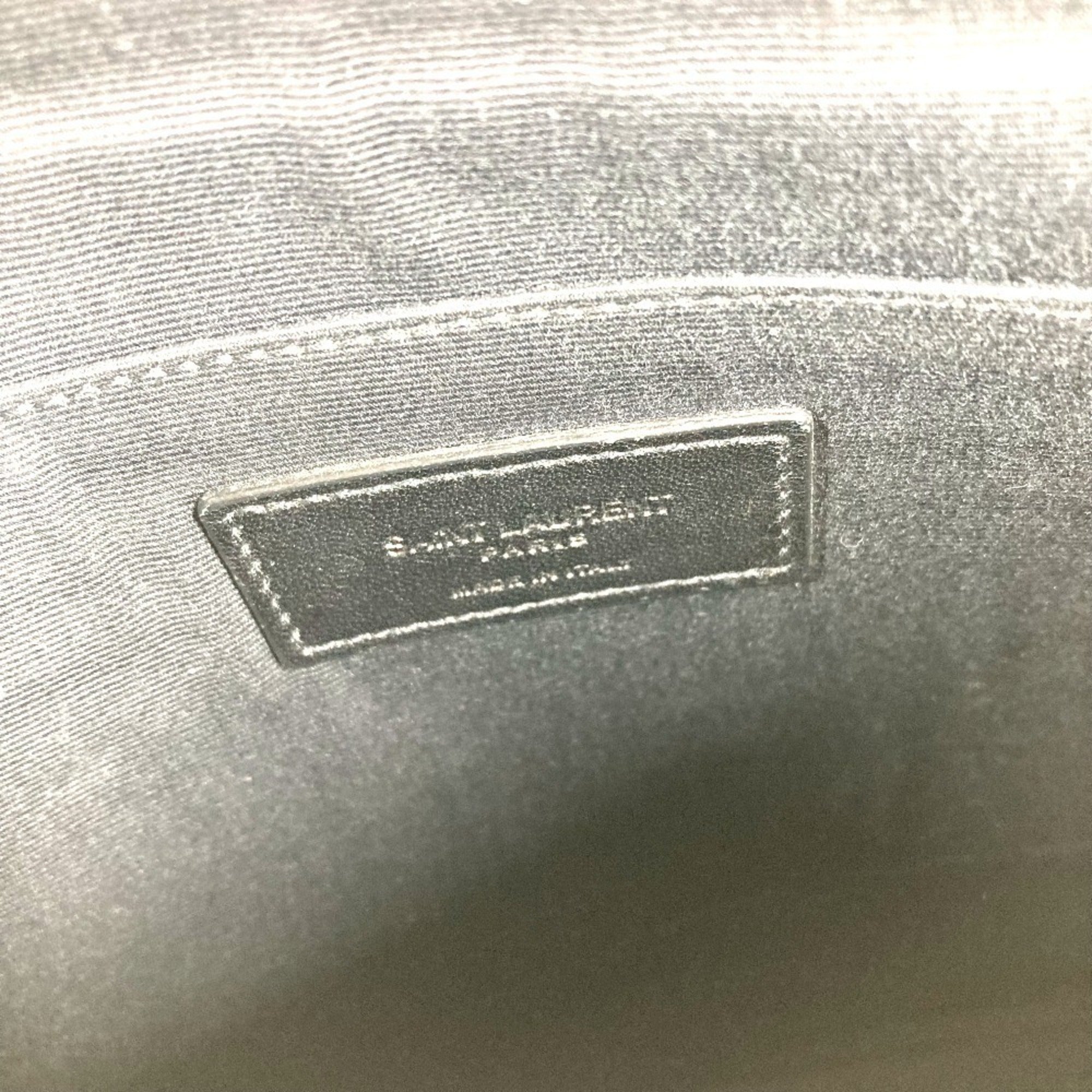 Saint Laurent Black Leather Clutch Bag Pouch (Pre-Owned)