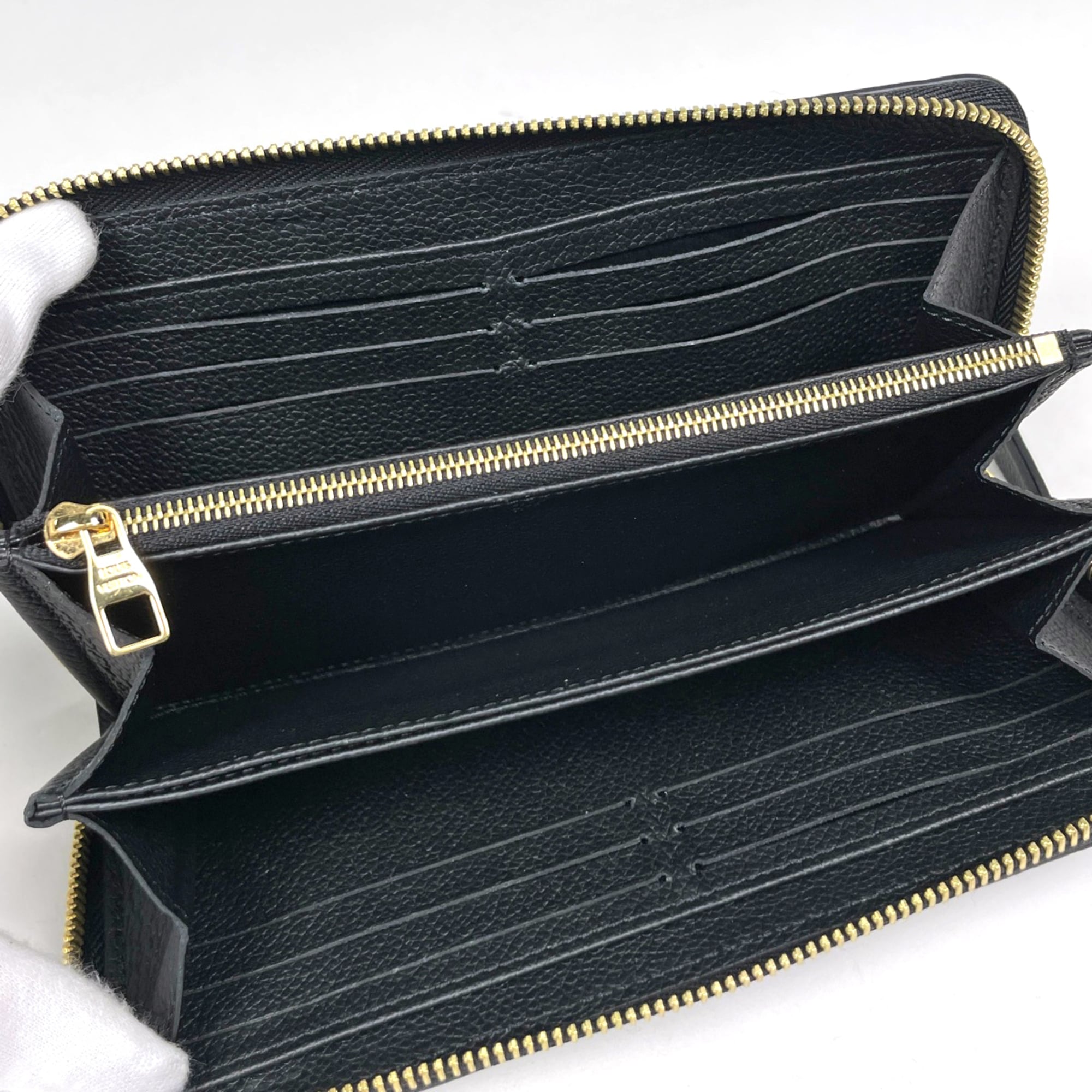 Louis Vuitton Black Noir Monogram Empreinte Long Wallet (Bi-Fold) (Pre-Owned)