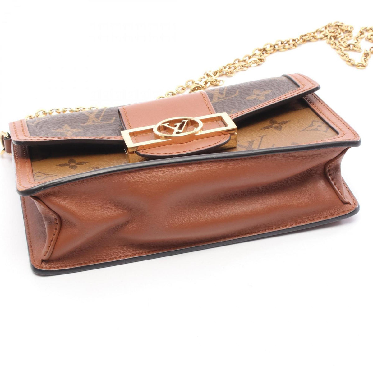 Louis Vuitton Beige Brown Coated Canvas Pvc Monogram Reverse Leather Shoulder Bag (Pre-Owned)