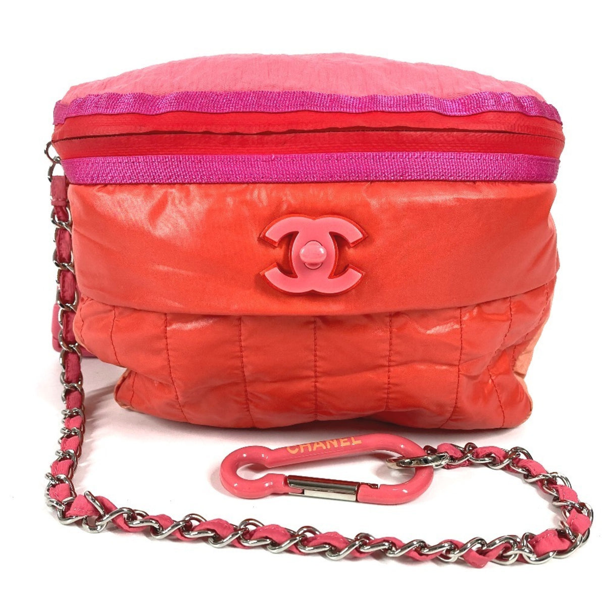 Chanel Pink Red Color Nylon (Pre-Owned)