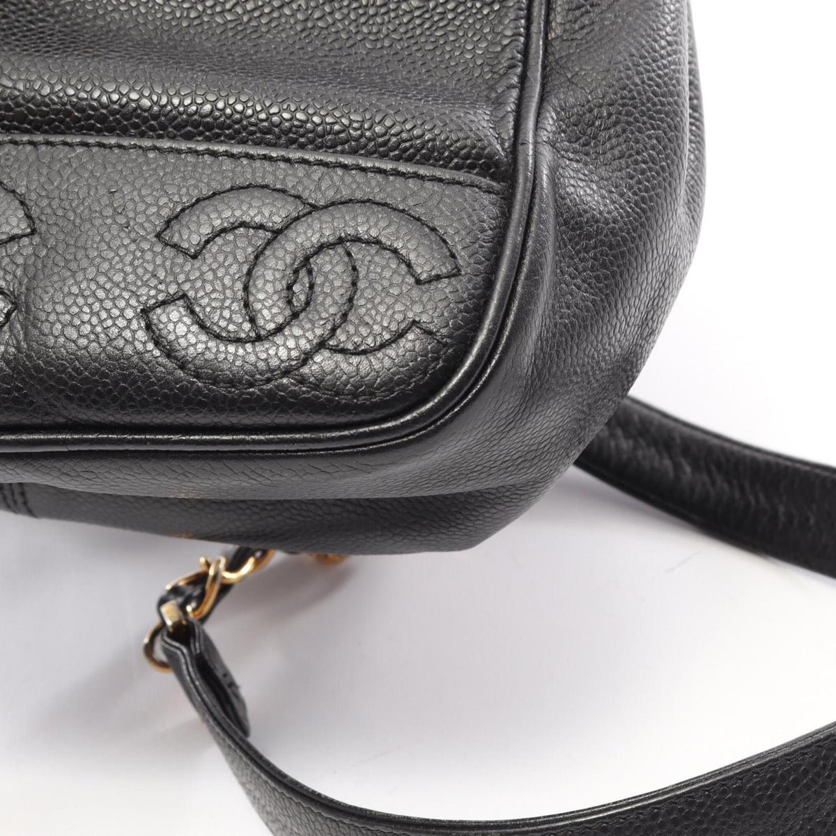 Chanel Black Grained Calfskin Backpack (Pre-Owned)