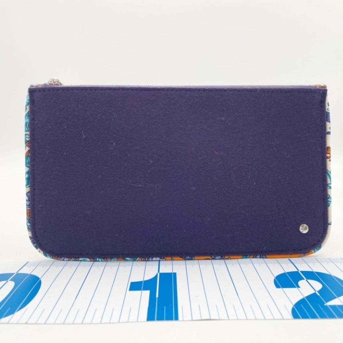 Hermes Multi-Color Navy Felt Silk Pouch (Pre-Owned)