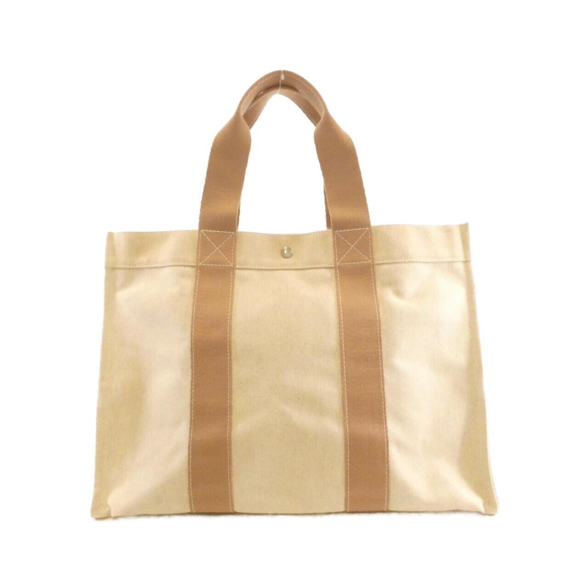 Hermes Beige Canvas Handbag (Pre-Owned)