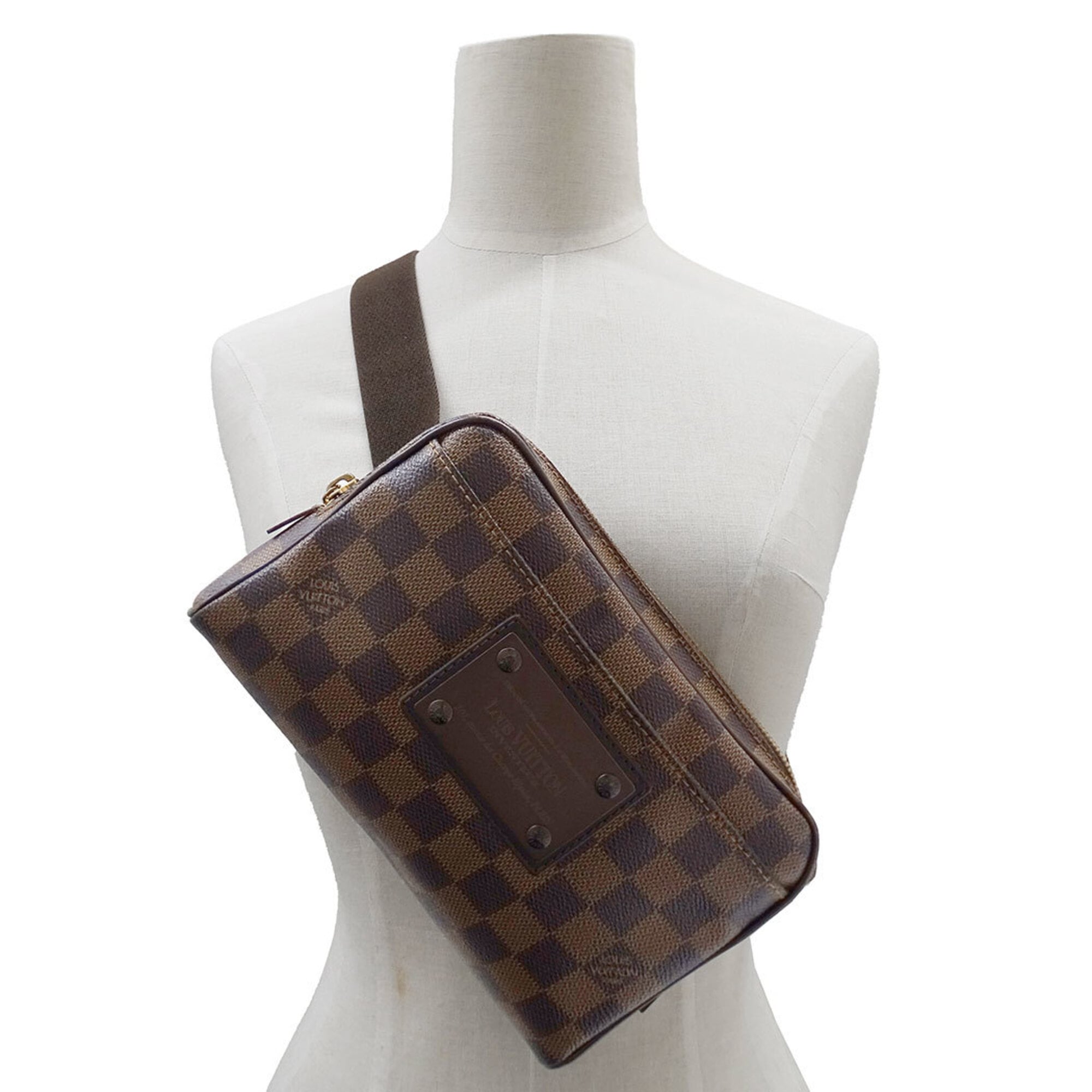 Louis Vuitton Brown Galle Damier Canvas Shoulder Bag Sling Bag (Pre-Owned)
