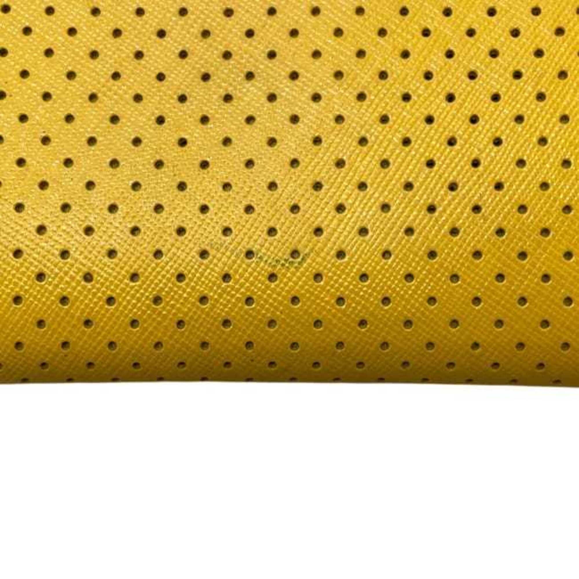 Prada Yellow Leather Long Wallet (Bi-Fold) (Pre-Owned)