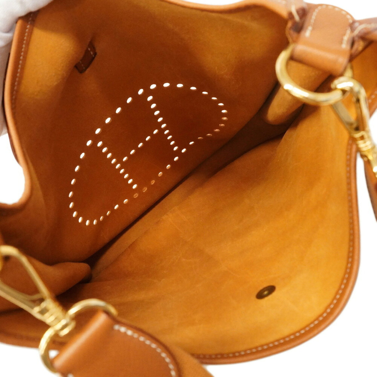 Hermes Gold Courchevel Leather Shoulder Bag (Pre-Owned)