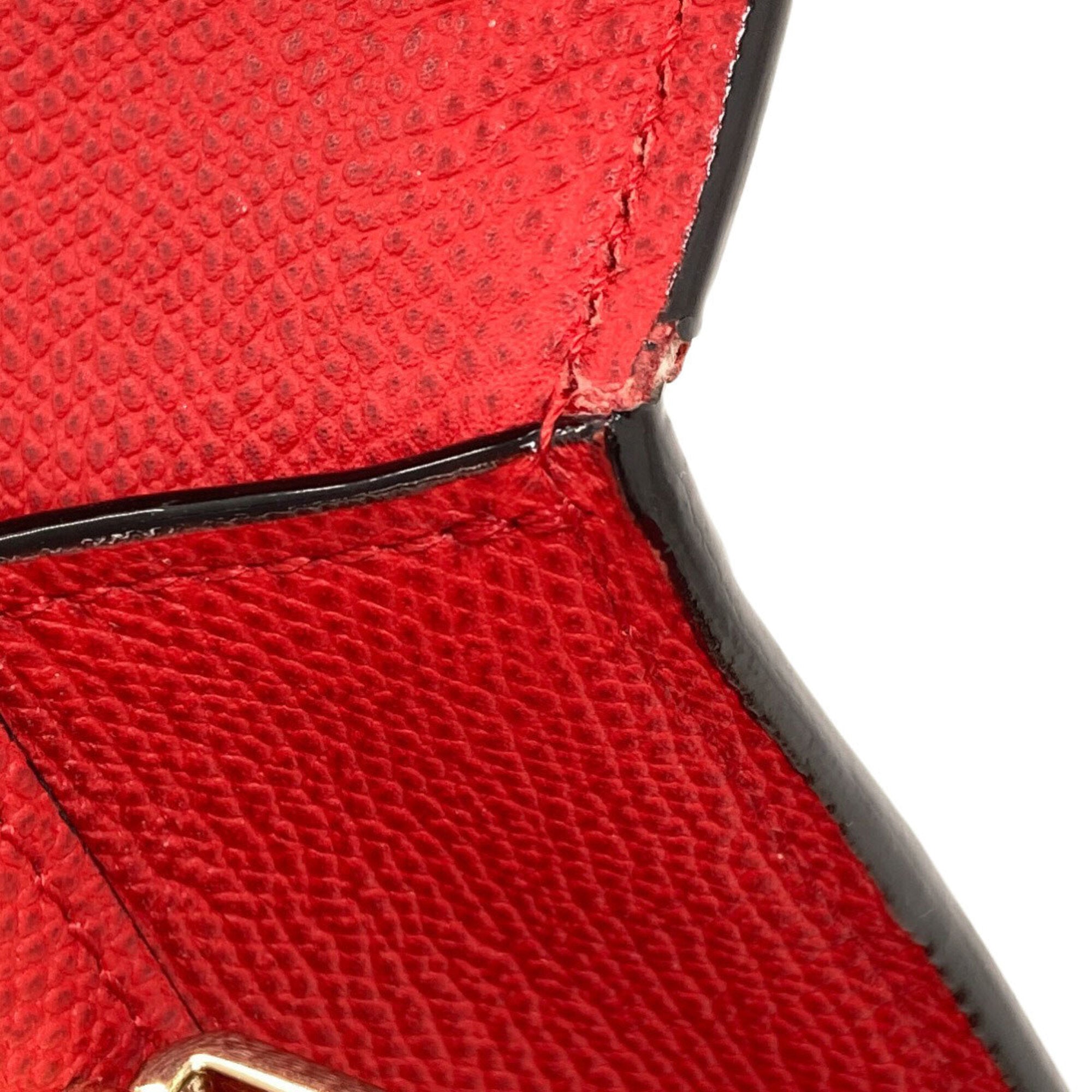 Valextra Red Color Leather Handbag (Pre-Owned)