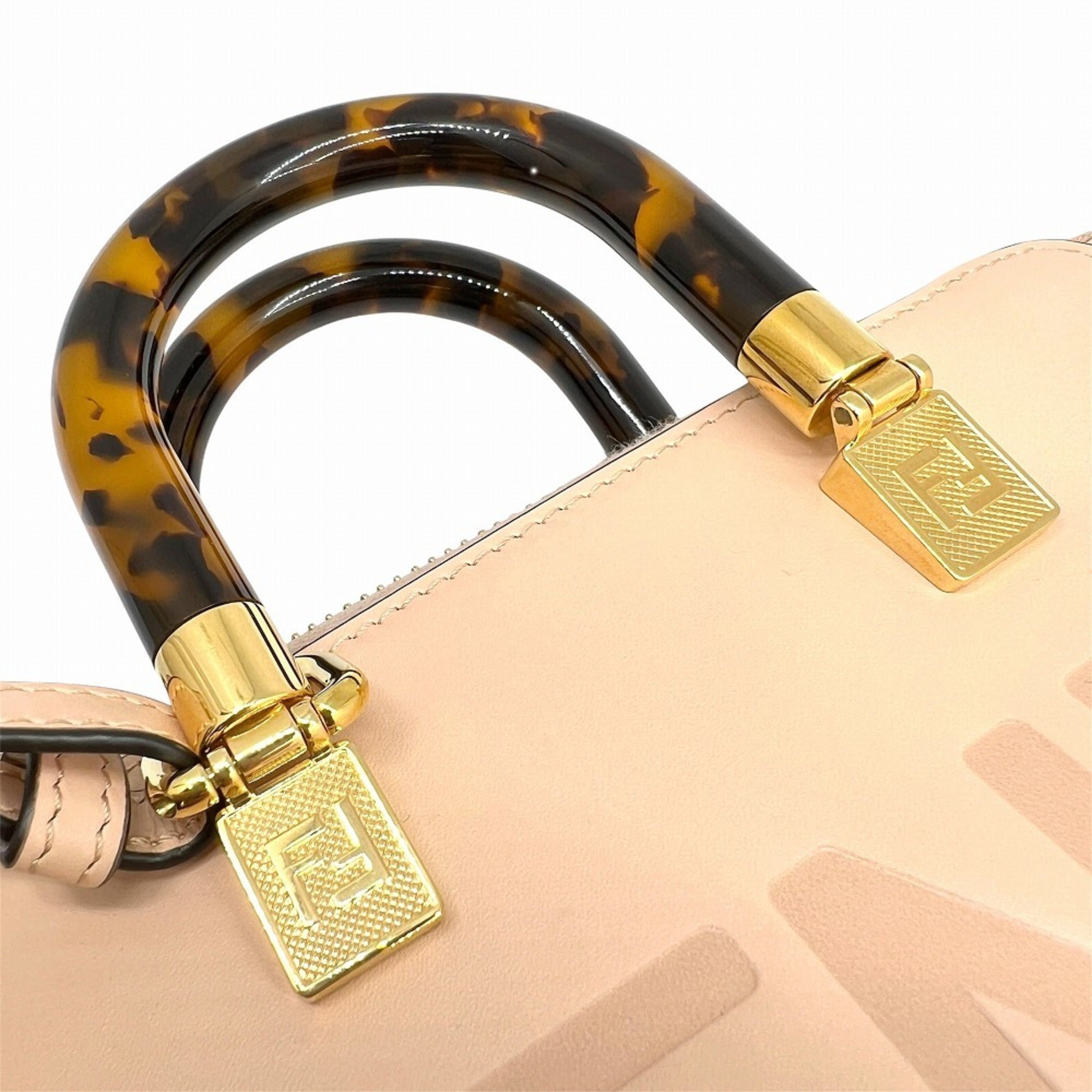 Fendi Pink Leather Handbag Shoulder Bag (Pre-Owned)