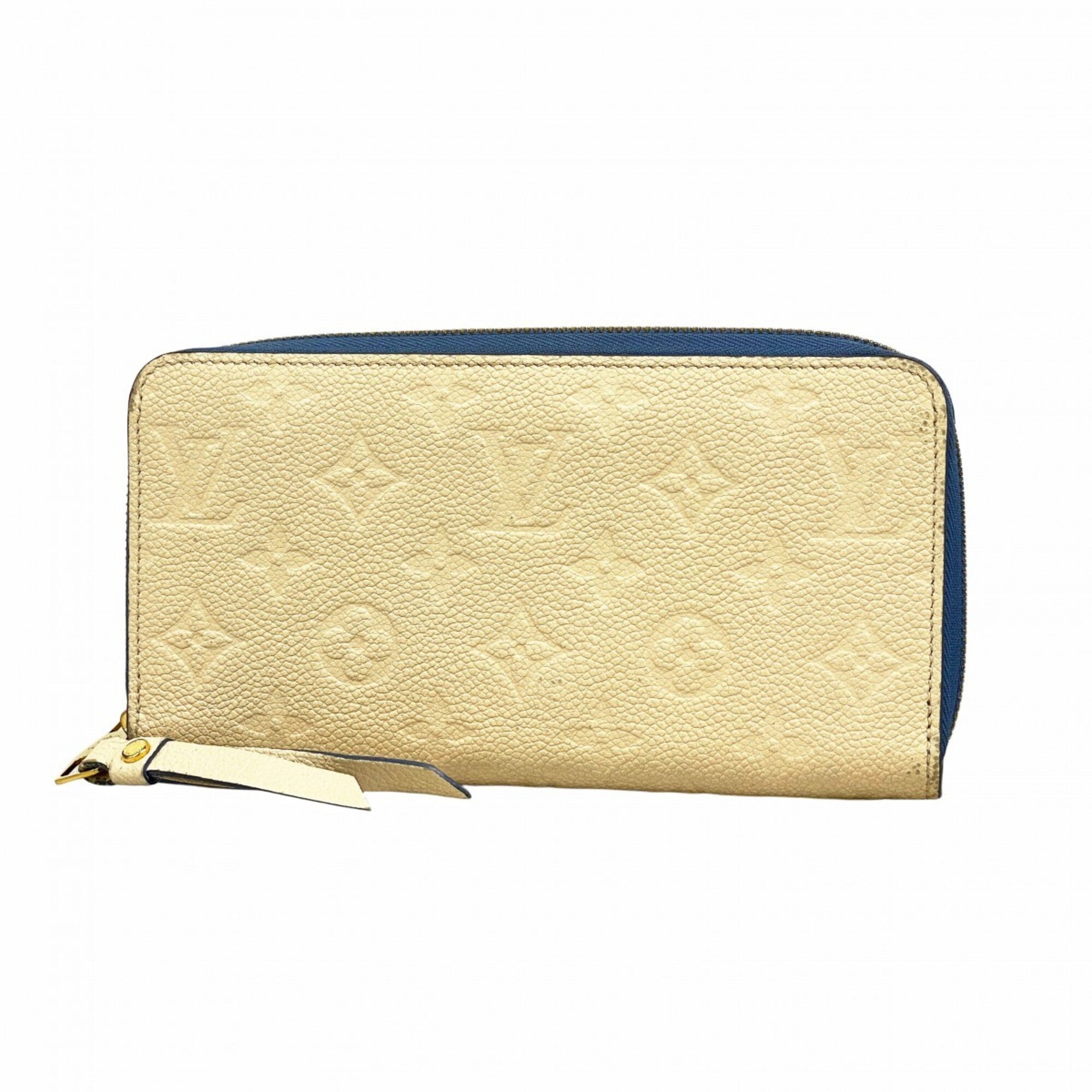 Louis Vuitton Blue Jean Cream Long Wallet (Bi-Fold) (Pre-Owned)