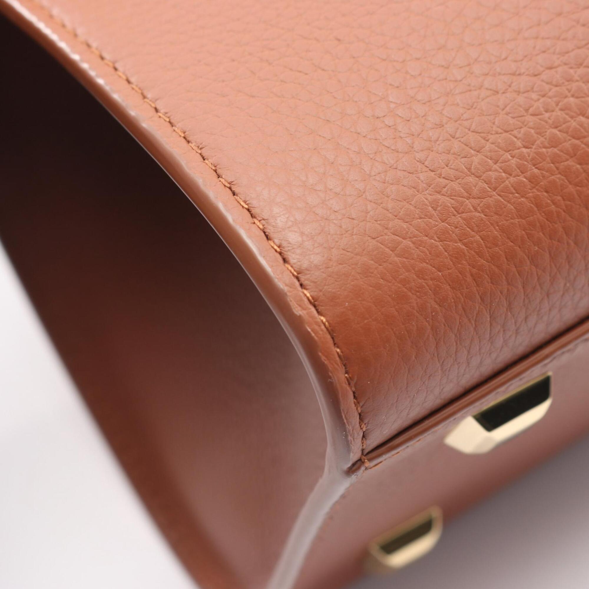 Salvatore Ferragamo Brown Leather Handbag (Pre-Owned)