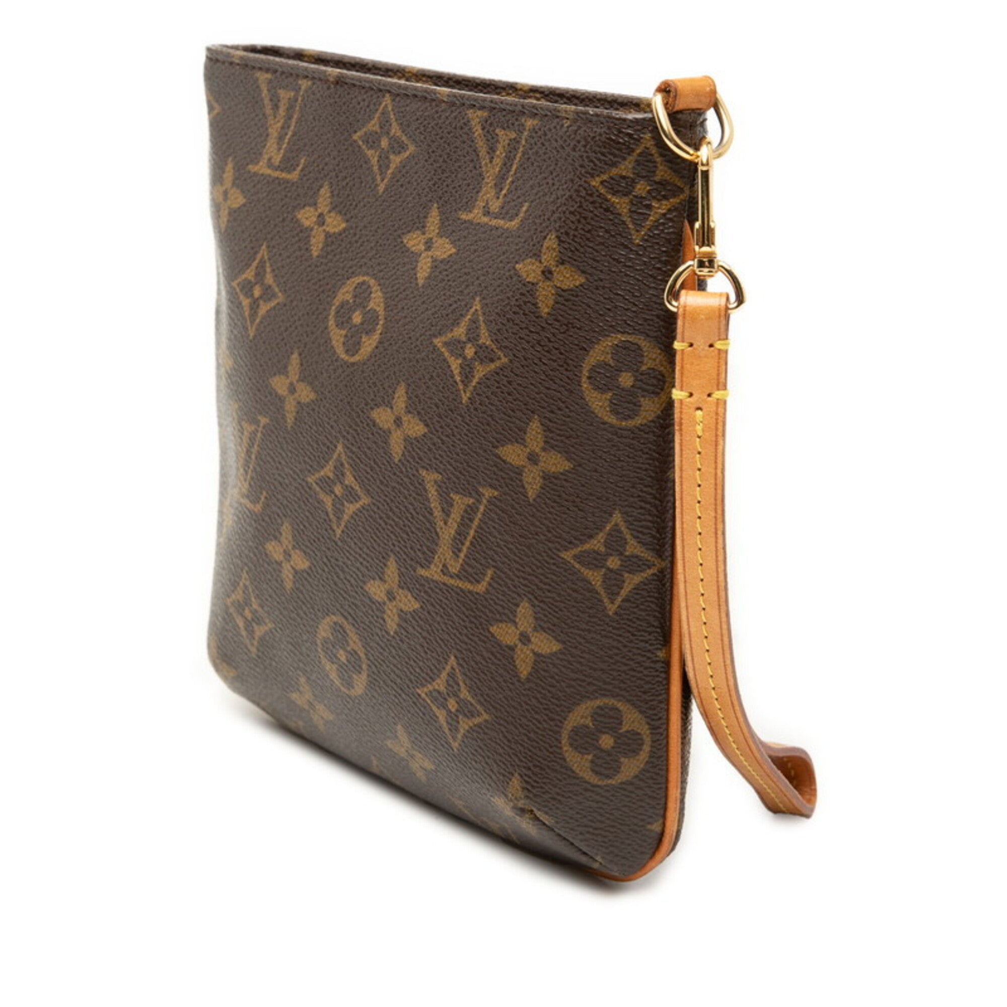 Louis Vuitton Brown Monogram Monogram Pvc Leather Handbag Pouch (Pre-Owned)