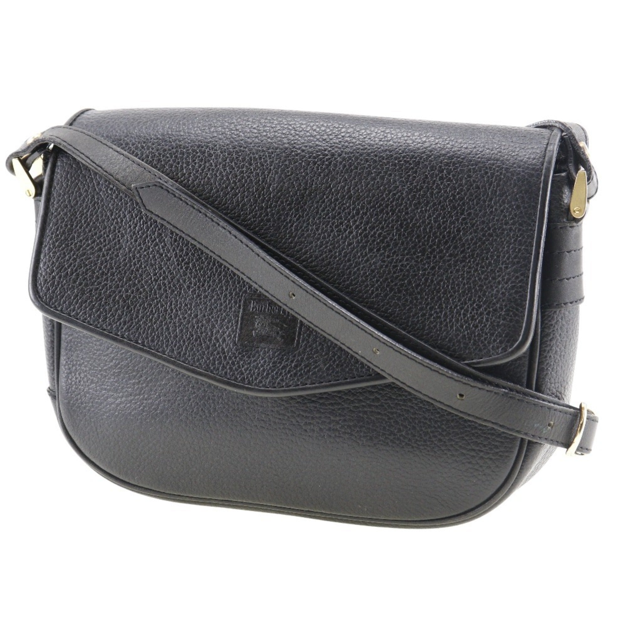 Burberry Black Leather Shoulder Bag (Pre-Owned)