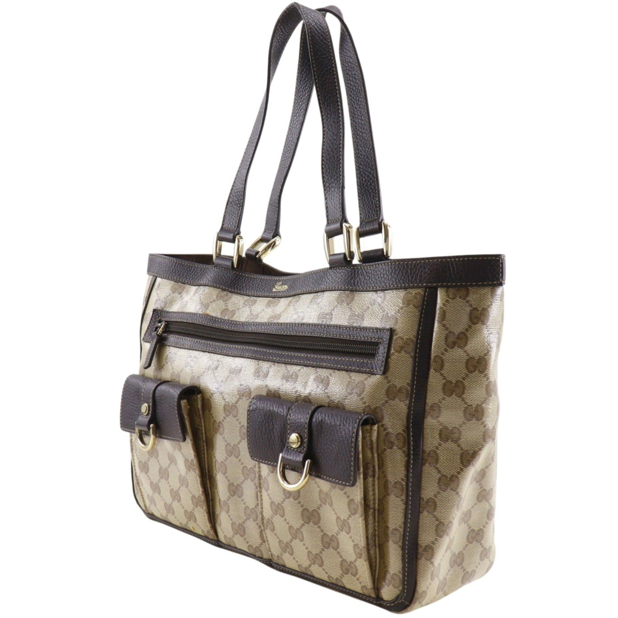Gucci Brown Gg Crystal Tote Bag (Pre-Owned)
