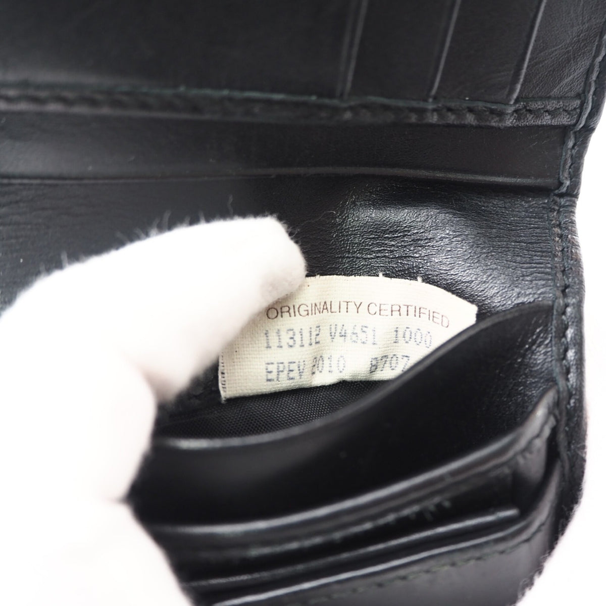Bottega Veneta Intrecciato Black Leather Wallet (Bi-Fold) (Pre-Owned)