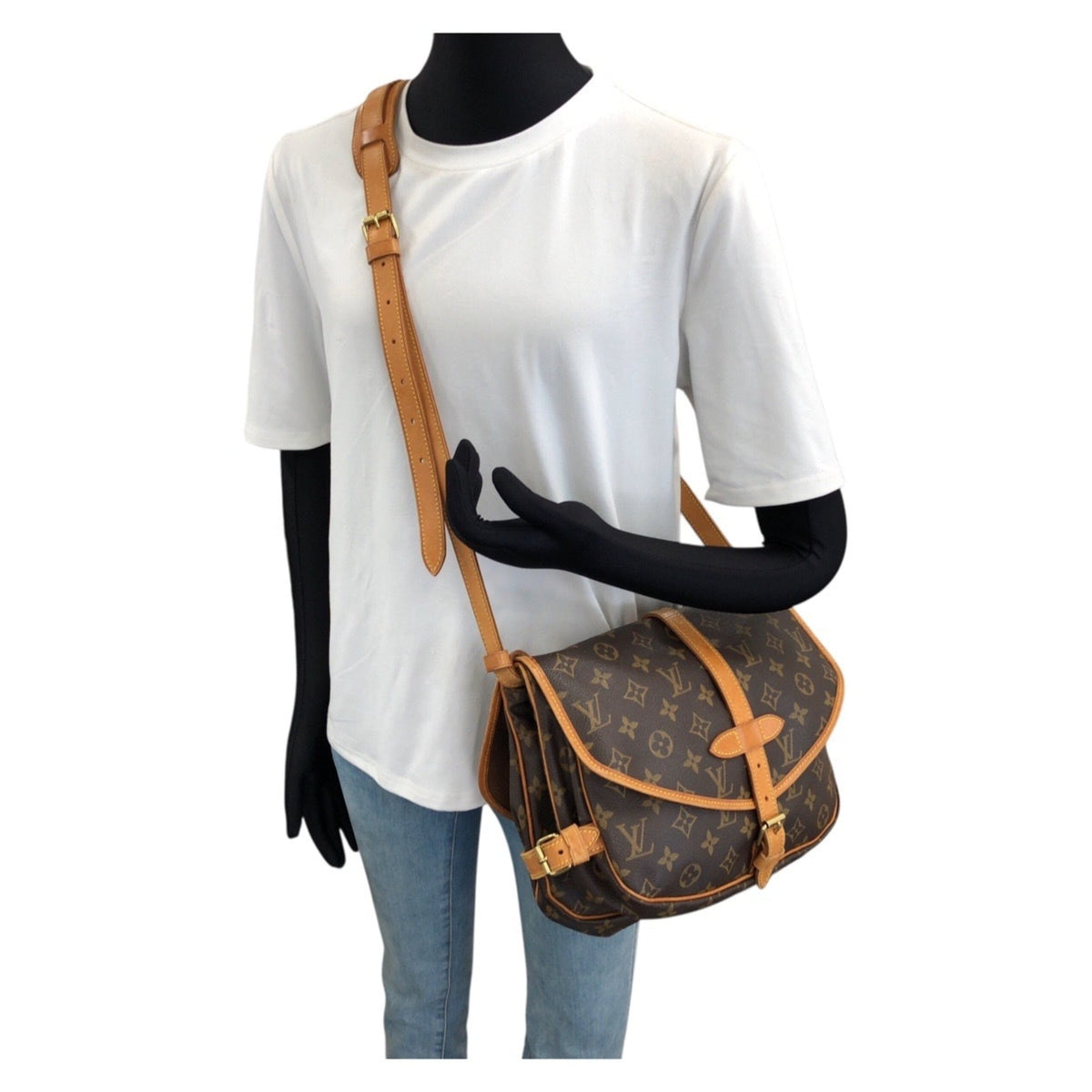 Louis Vuitton Monogram Brown Pvc Leather Messenger Bag Shoulder Bag (Pre-Owned)