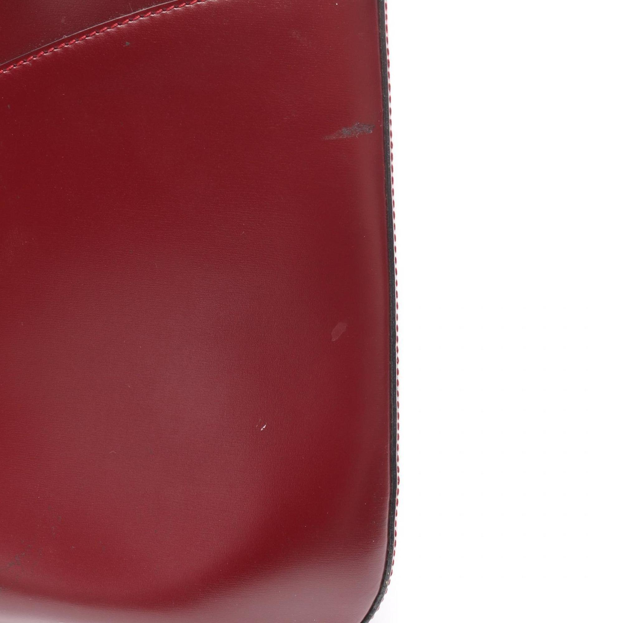 Yves Saint Laurent Bordeaux Leather Handbag Shoulder Bag (Pre-Owned)